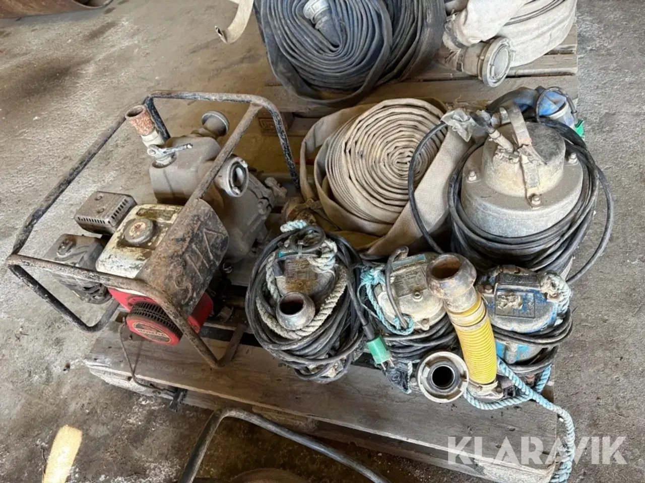 Billede 10 - Lot. Pumper Robot Pompen SPT Grundfos Honda 7 styk med brandslanger