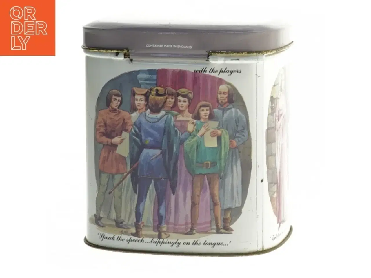 Billede 2 - Dekorativ opbevaringsdåse med Shakespeare-tema fra Bristows (str. 11x10x8 cm)