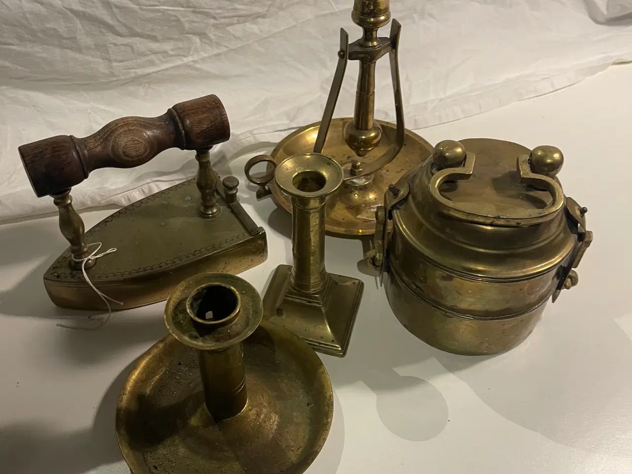 Billede 1 - Messing lot , lysestager m.m.
