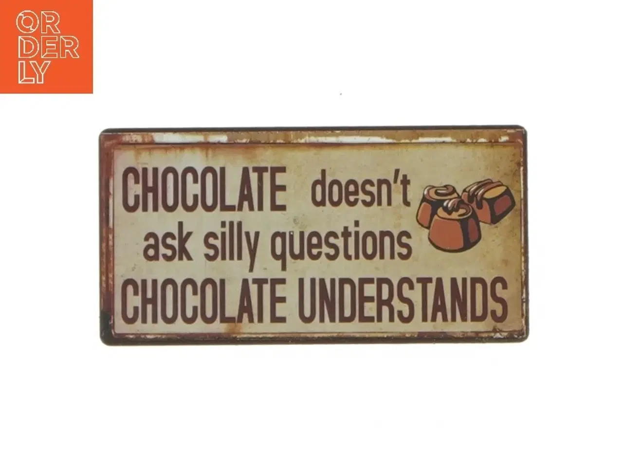 Billede 1 - Sjov chokolade plakat fra Lafinesse (str. 10x5 cm)