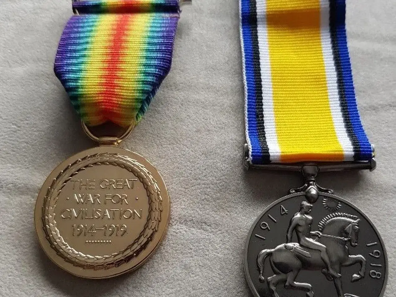 Billede 2 - George V Medaljer for deltagelse i 1. verdenskrig