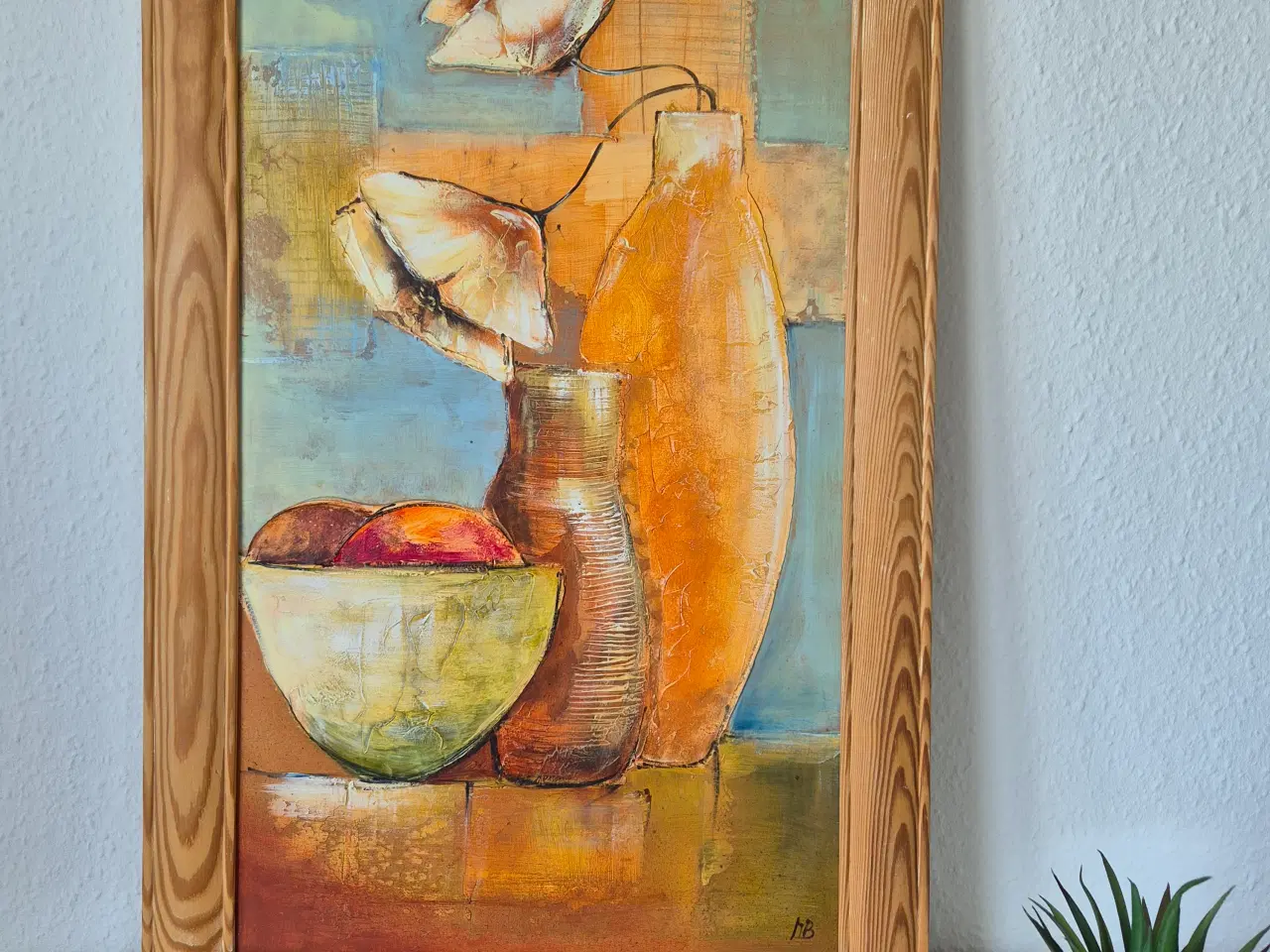 Billede 2 - Flot og stor maleri 44x74 cm i træramme