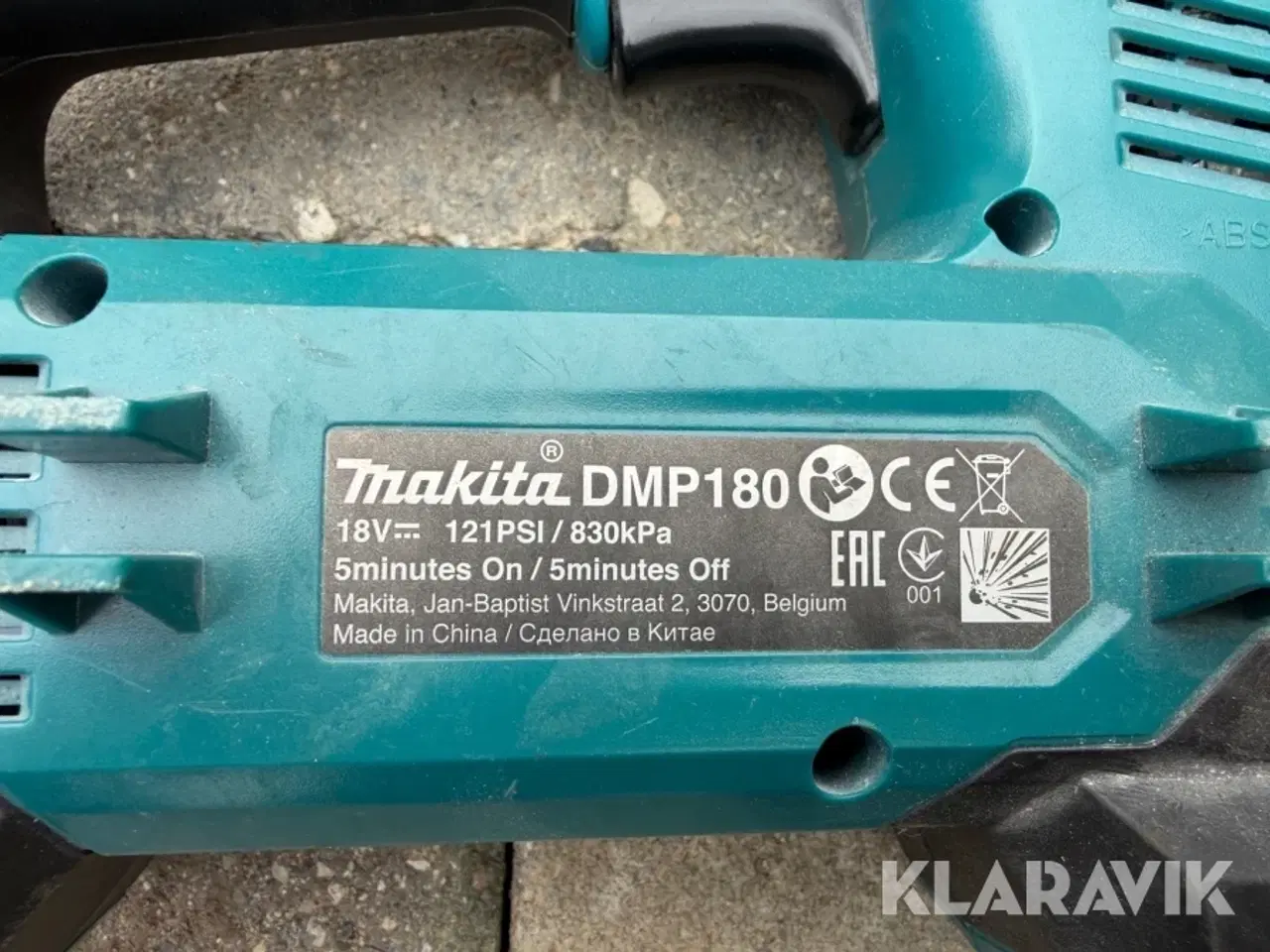 Billede 5 - Kompressor Makita DMP180 - batteridrevet