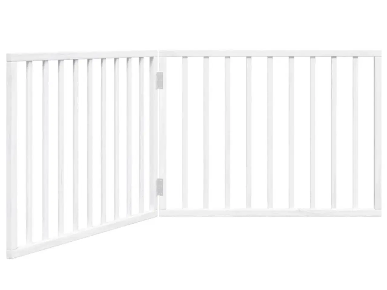 Billede 2 - Hundegitter foldbart 2 paneler hvid 160 cm poppeltræ