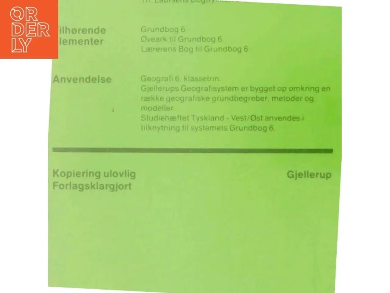 Billede 3 - Tyskland Øst/Vest: Studiehæfte til Grundbog 6 af Bjarne Furlhauge (Bog)