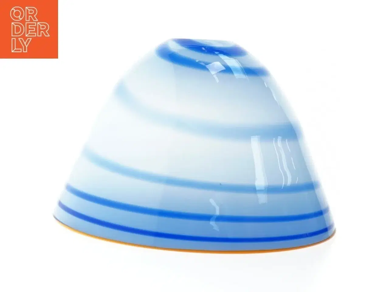 Billede 2 - Blåstribet glasskål Ø 26 cm fra Søholm (str. Ø 26 cm)