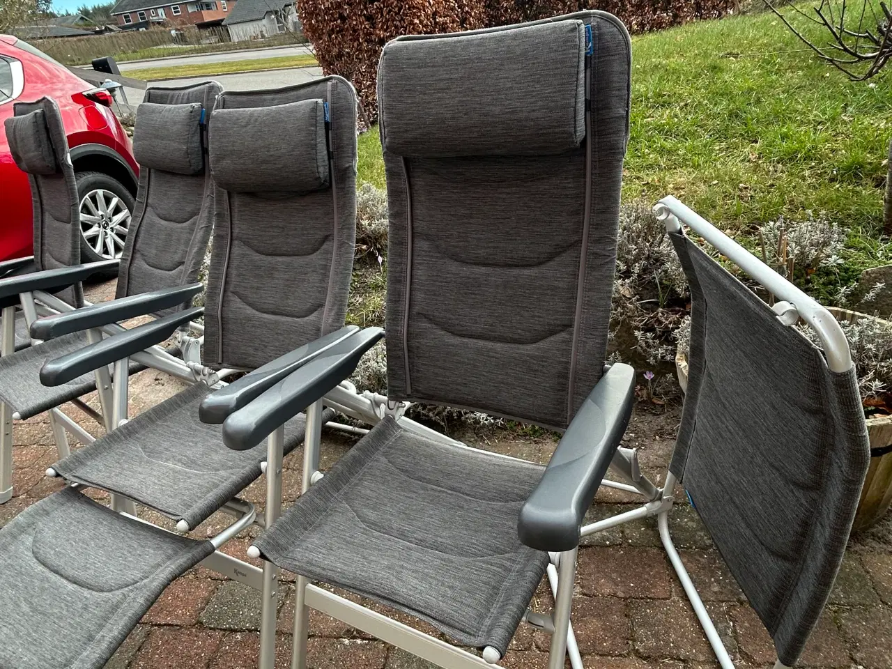 Billede 4 - 4 stk KAMPA Campingstole m/ 2 stk Fodskammel.