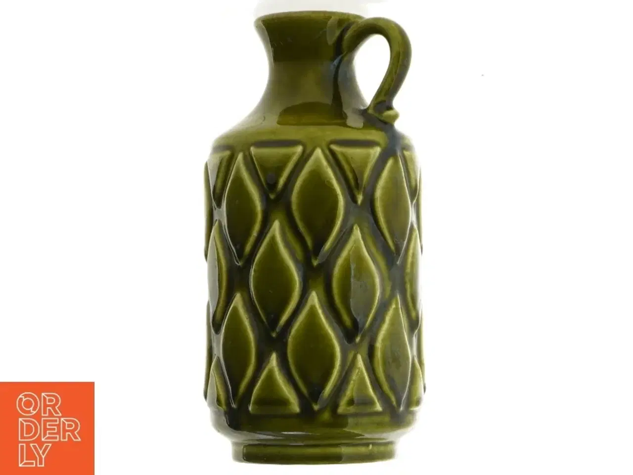 Billede 3 - Grøn keramik vase, 1541/18 (str. 18 cm)