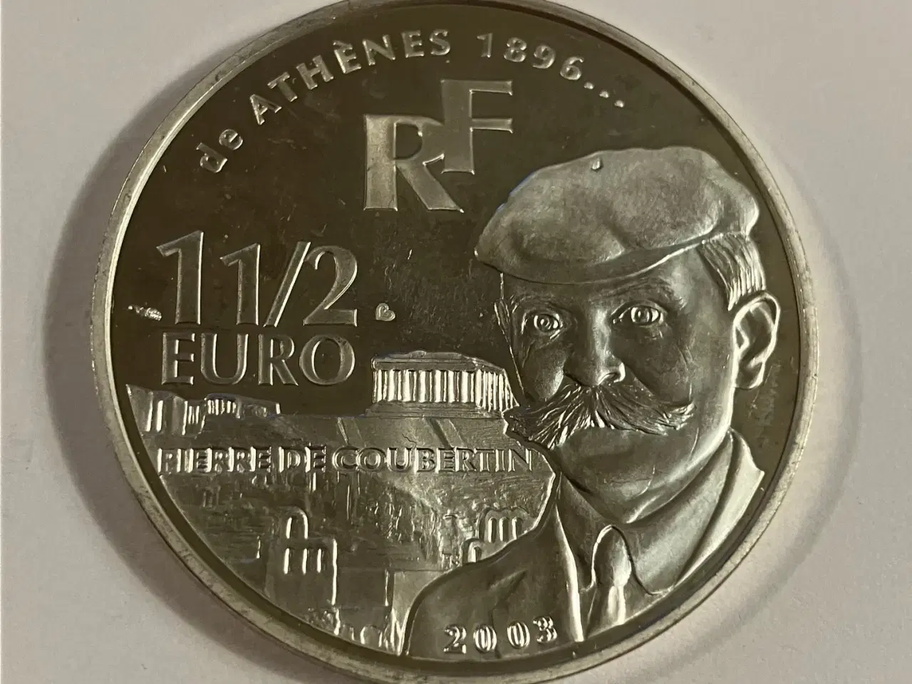 Billede 1 - 1½ Euros 2003 France - Pierre de Coubertin