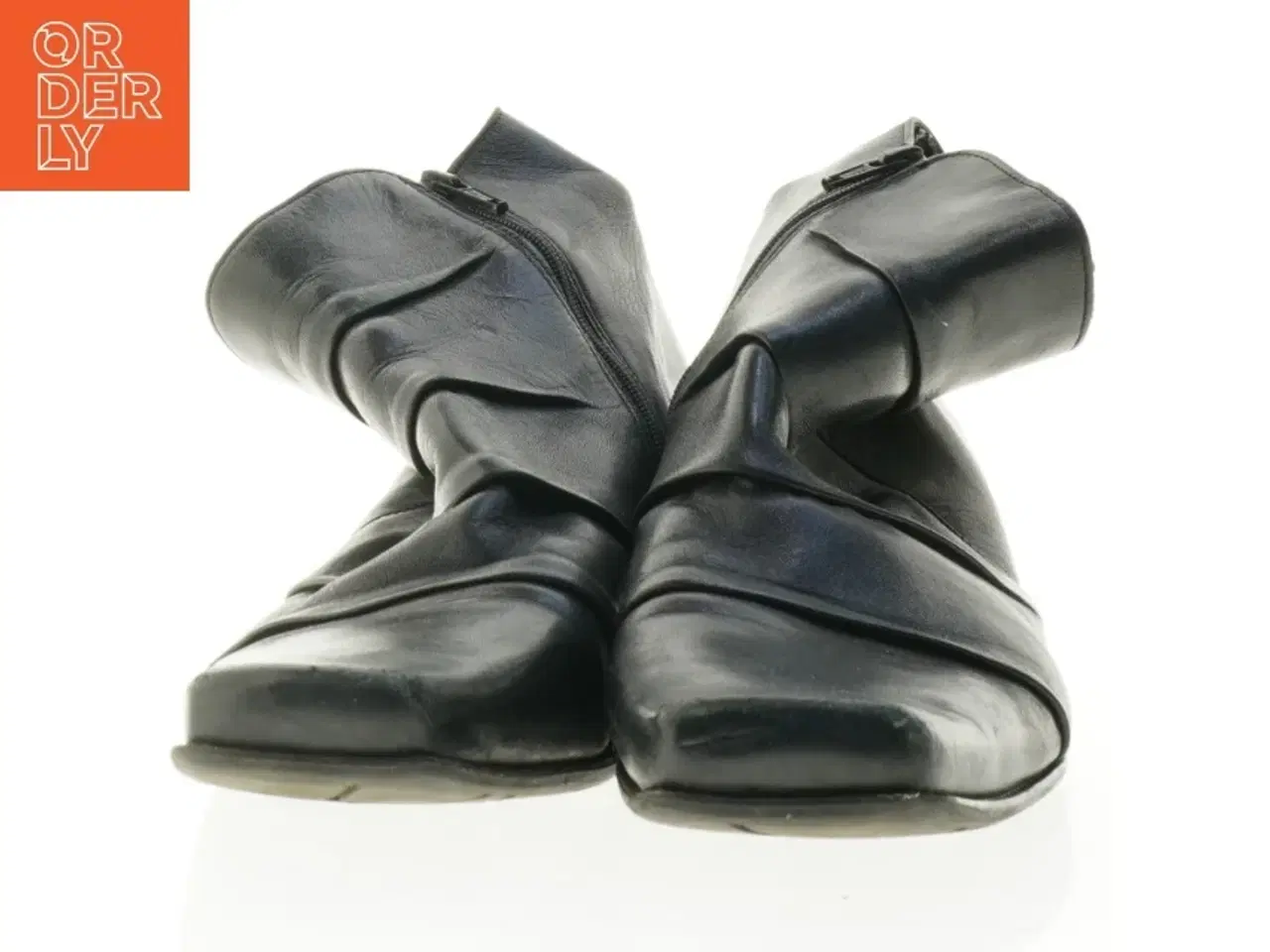 Billede 5 - Sorte ankelstøvler i læder (str. 9)