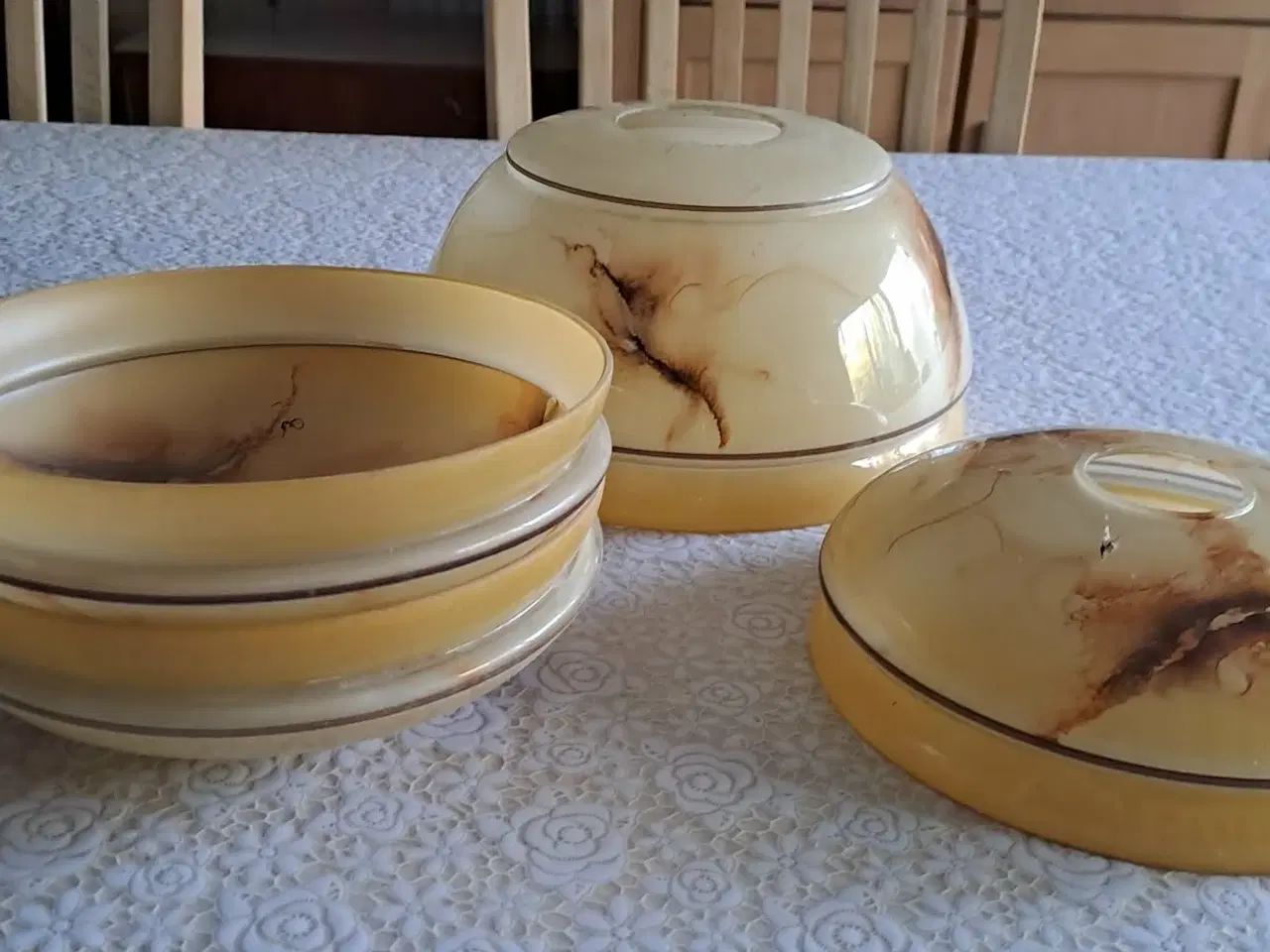 Billede 1 - Gamle lampeskærme i glas