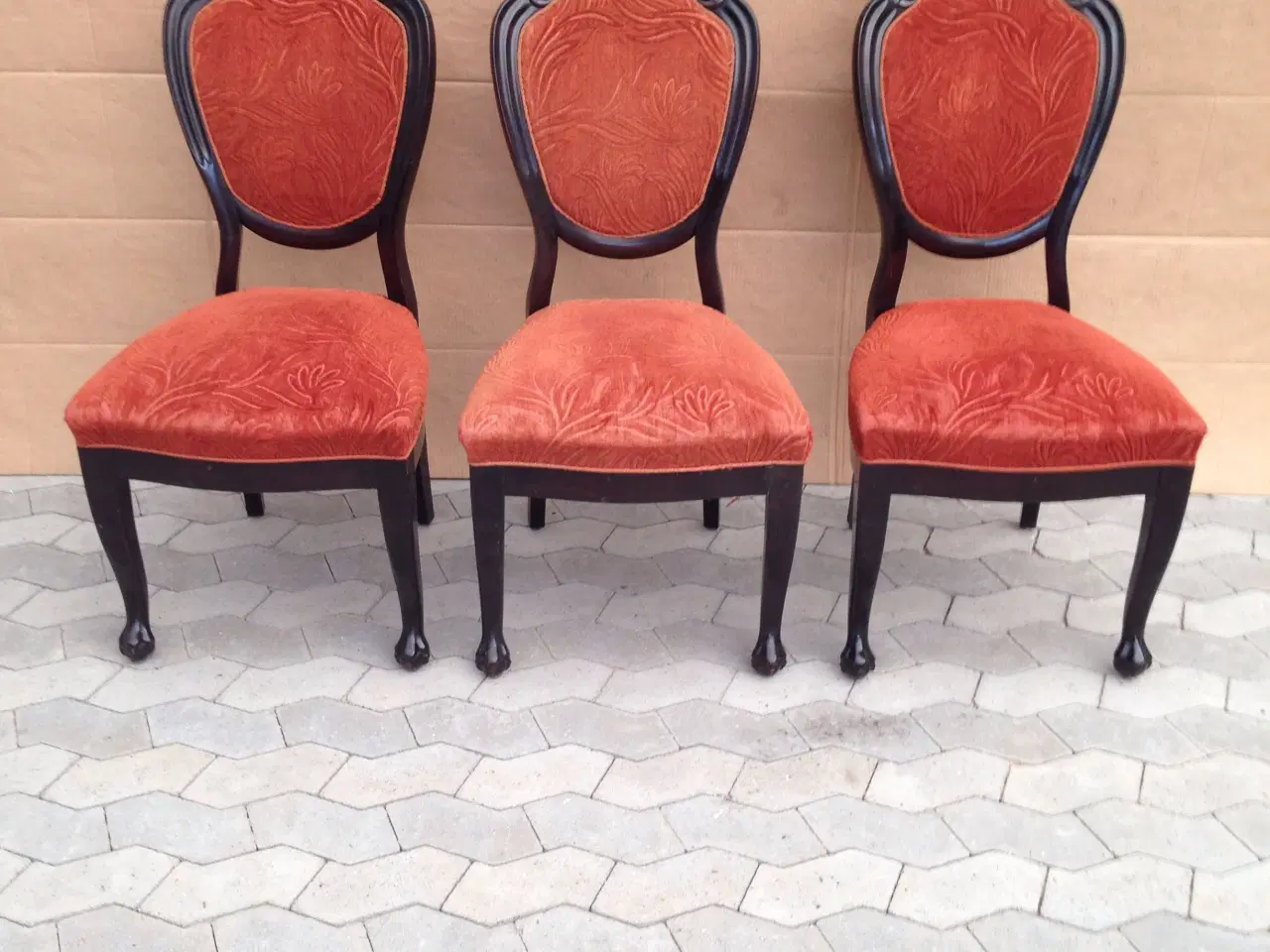 Billede 1 - 3 stole med stof