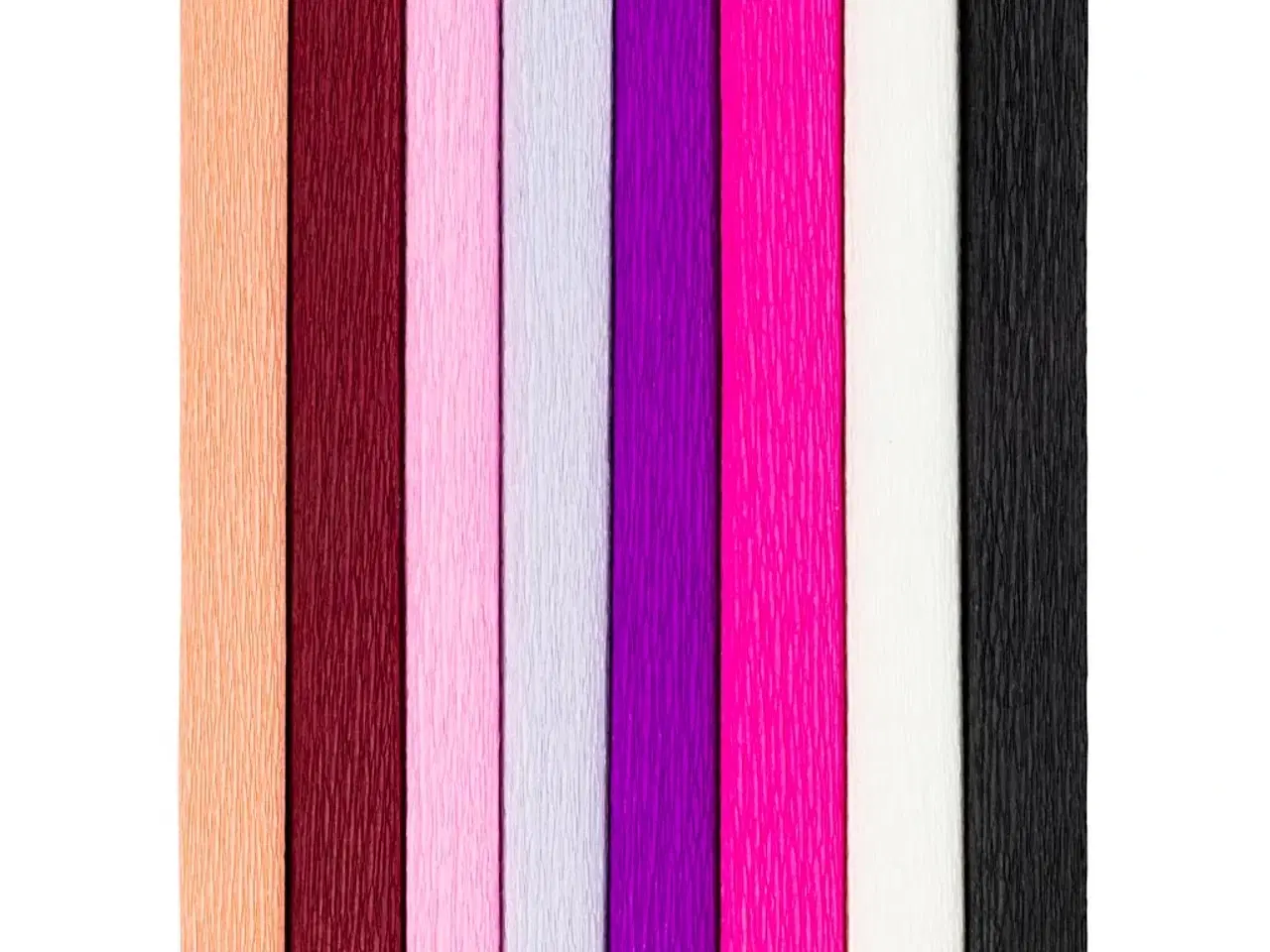 Billede 1 - Crepepapir, ark 25x60 cm, Stræk/crepe: 180%, 105 g, lilla/pink harmoni, 8ark/ 1 pk.