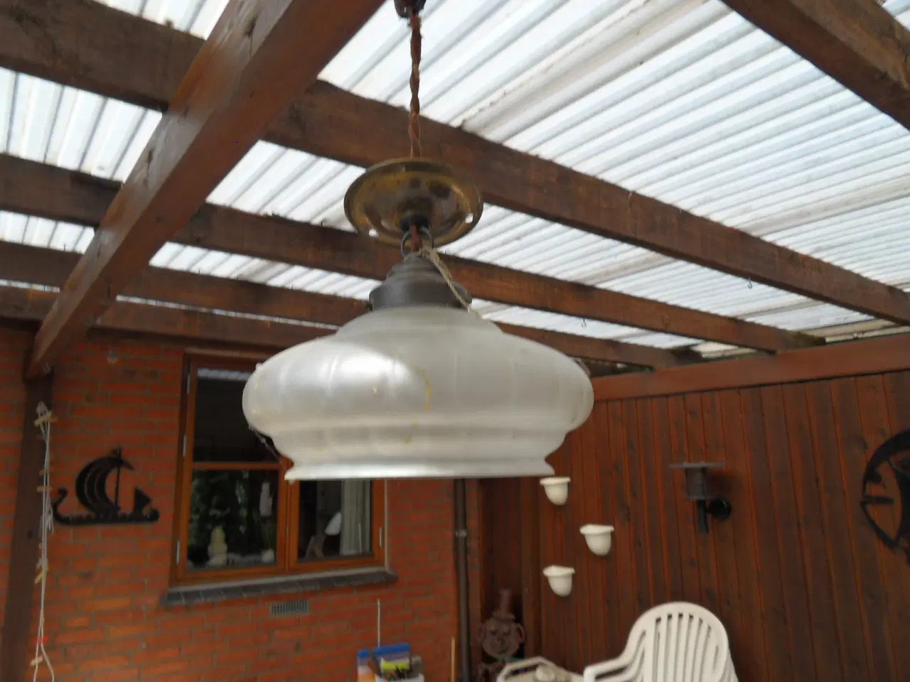 Billede 2 - HÆNGELAMPE 100 år gammel Antikvitet