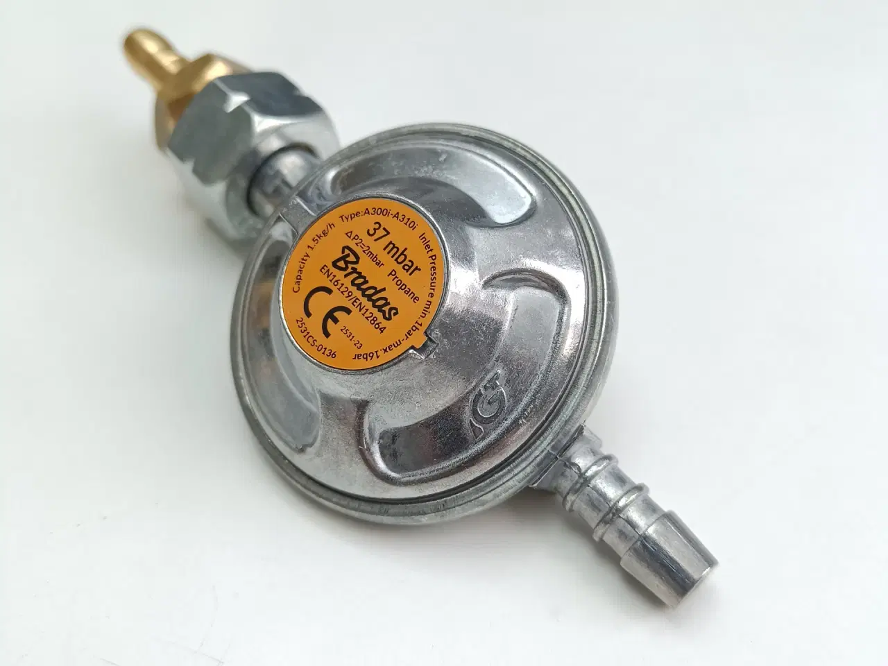 Billede 1 - NY! 37mbar Gasregulator til Gasflaske