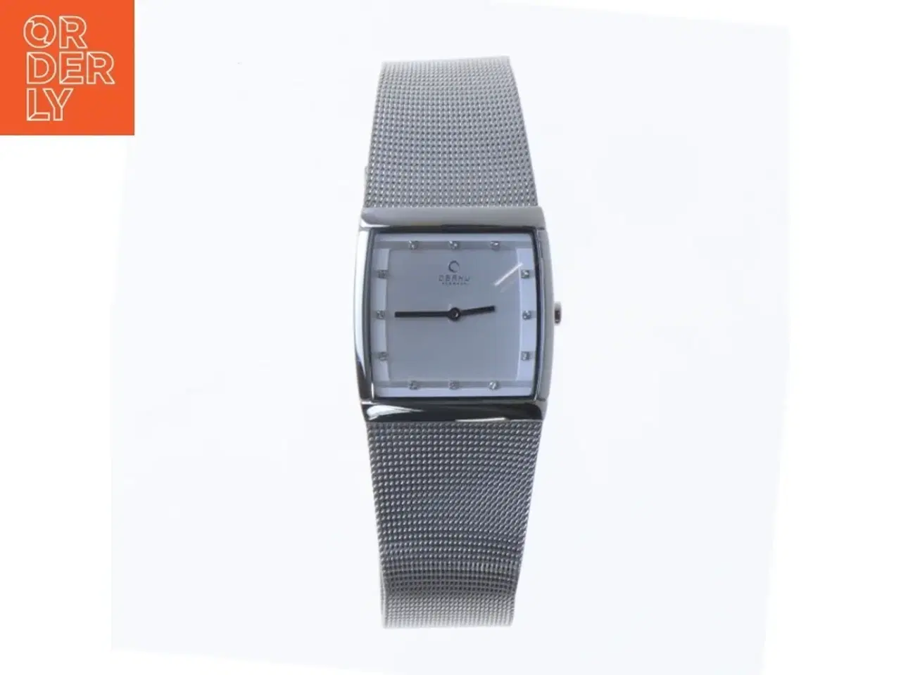 Billede 1 - Sølv kvadratisk armbåndsur fra Obaku (str. Ø 30 mm)