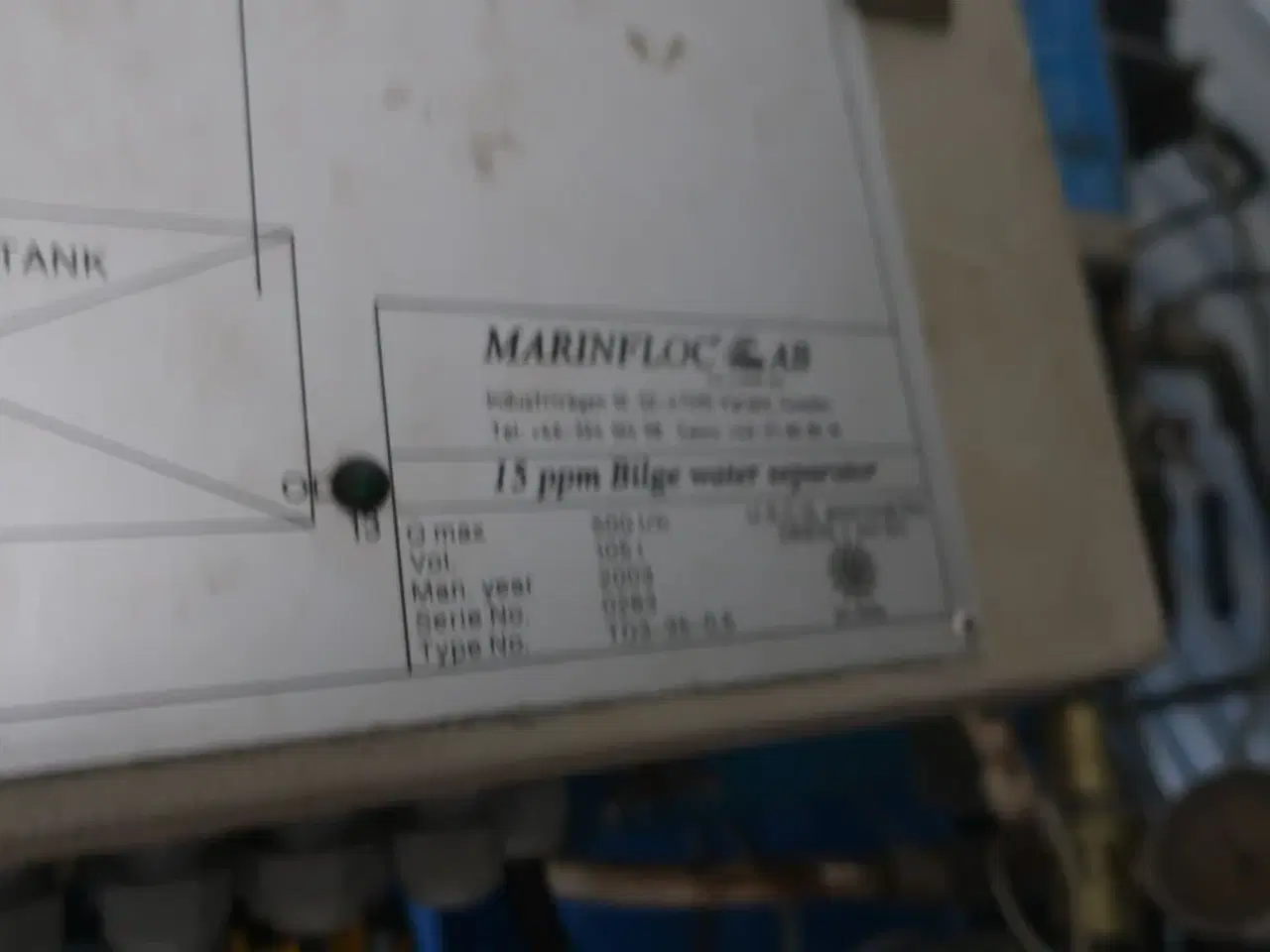 Billede 26 - Udstyr til vandrensning bl.a. tank (læs beskrivelse)