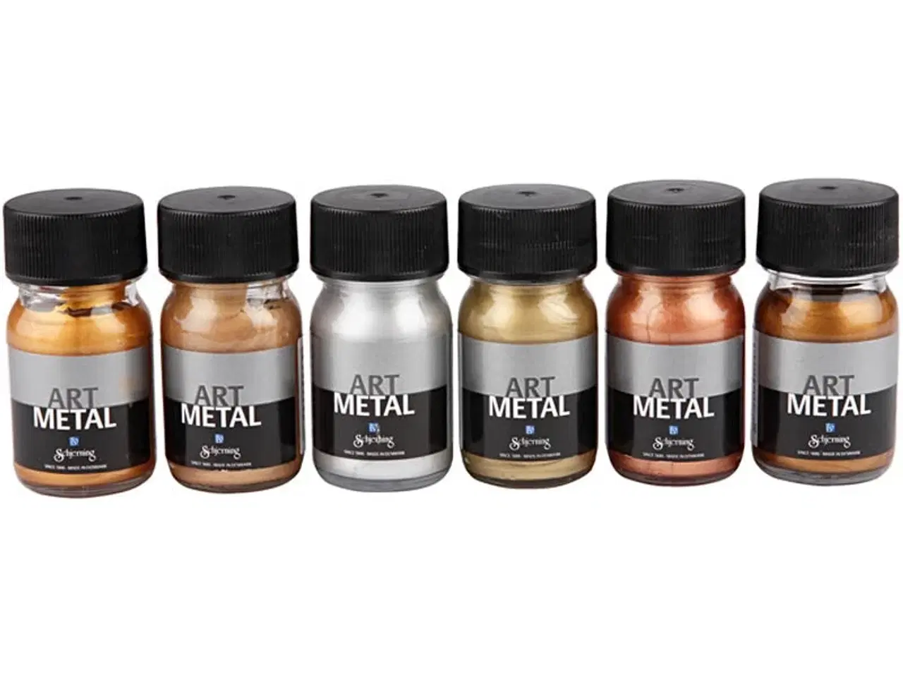 Billede 1 - Hobbymaling Metallic, 5102, 5104, 5106, 5108, 5109, 5110, metallicfarver, 6x30ml/ 1 pk.