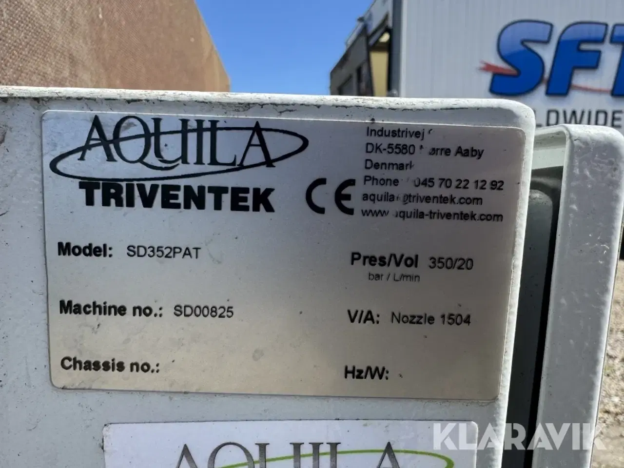 Billede 11 - Højtryksanlæg Aquila Triventek SD 352 PAT til Fliserens