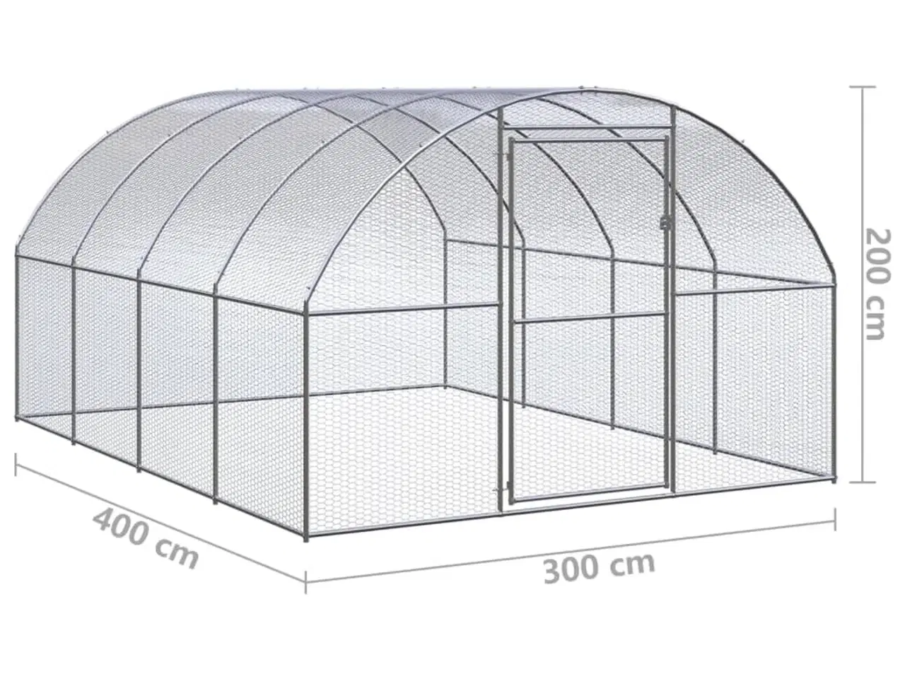 Billede 9 - Hønsehus 3x4x2 m galvaniseret stål