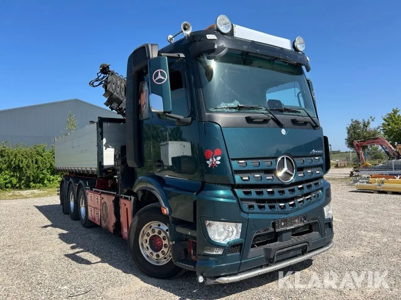 Billede 6 - Lastbil med wirehejs og kran Mercedes Arocs 8x4