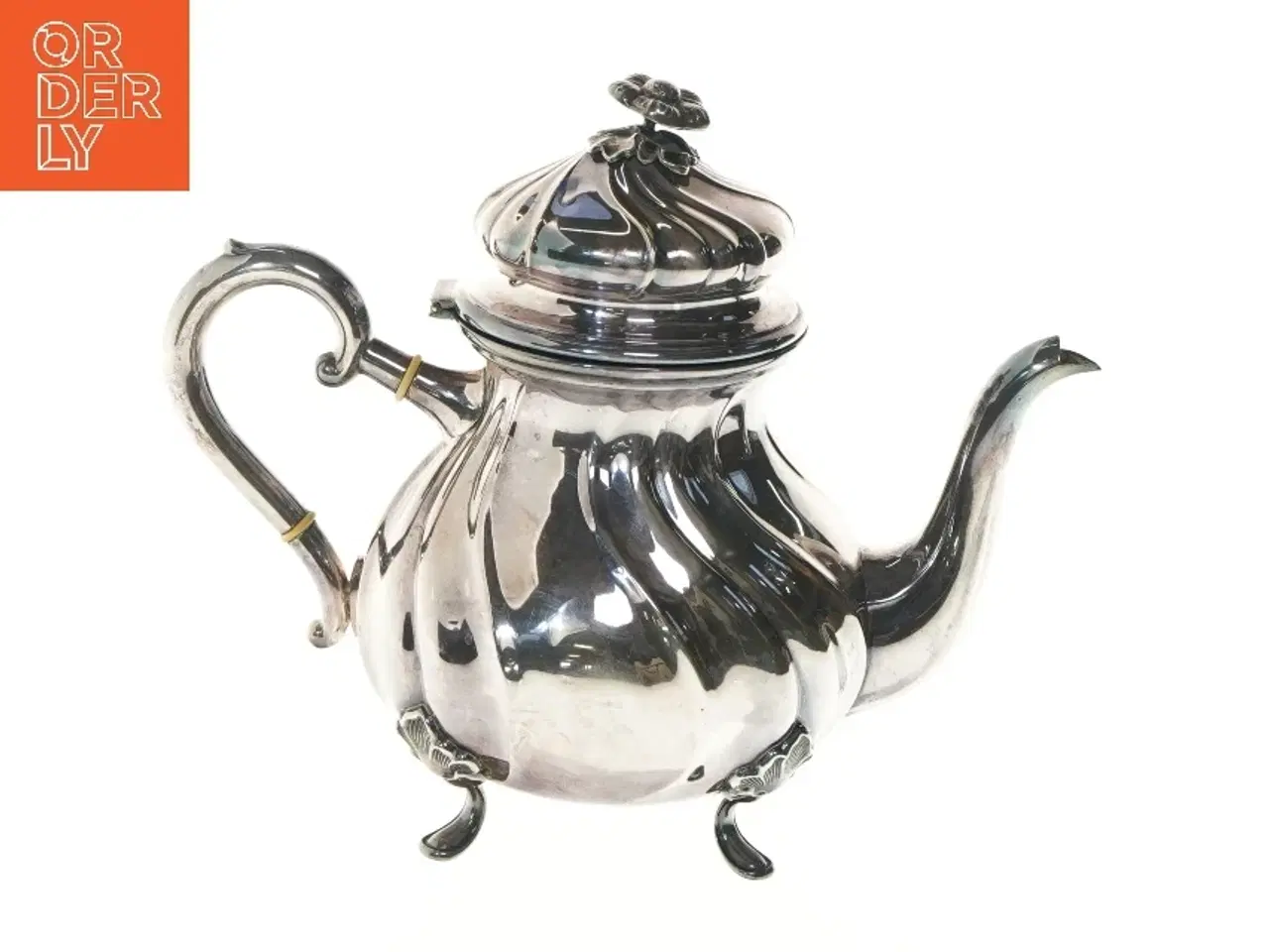 Billede 5 - Klassisk tekande i pletsølv (str. 20x25 cm)