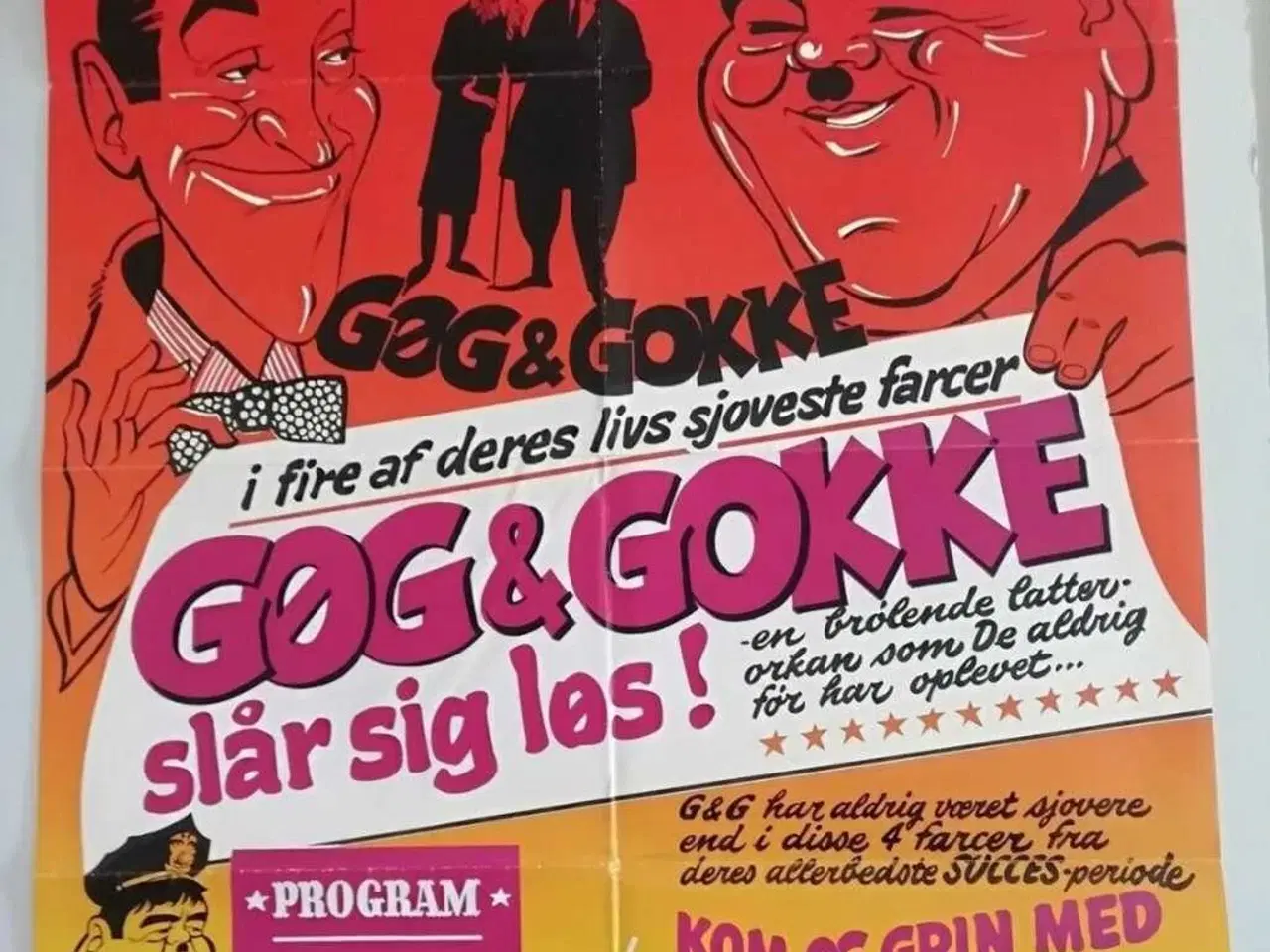 Billede 1 - Original Filmplakat - Gøg & Gokke slår sig løs