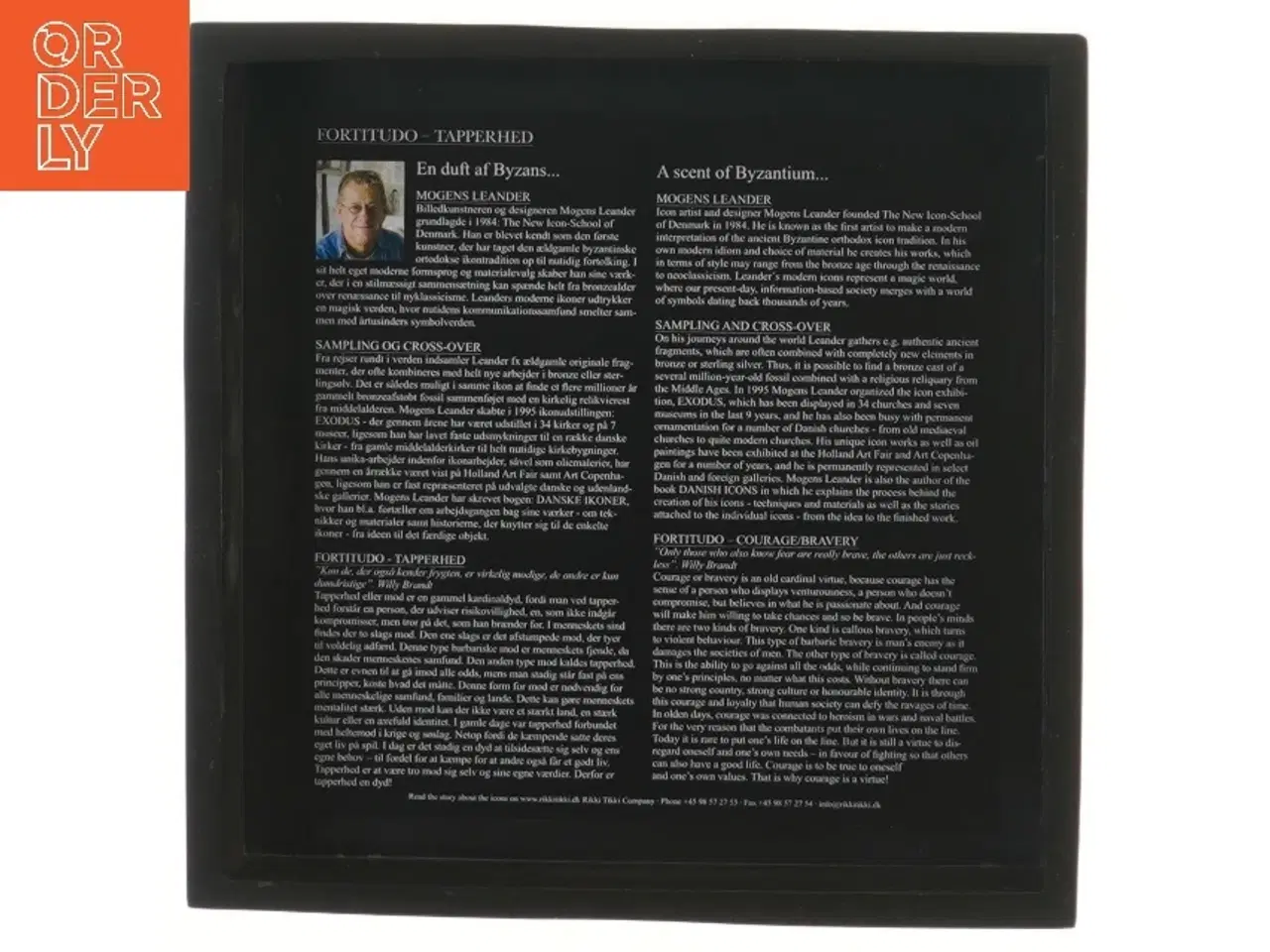 Billede 2 - Dekorativt kunstværk af Mogens Leander (str. 22x22 cm)