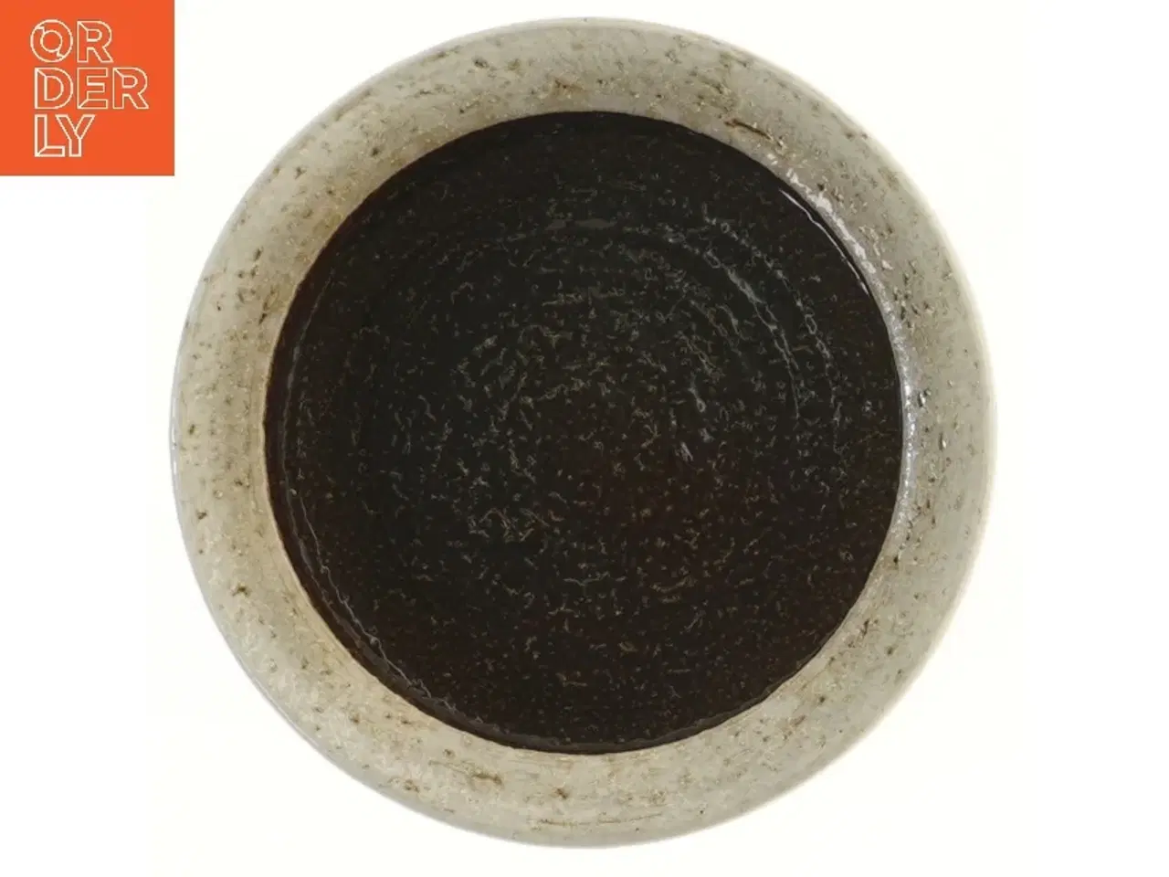 Billede 3 - Keramisk rund brunt fad fra Søholm Stentøj (str. Ø 19 cm)