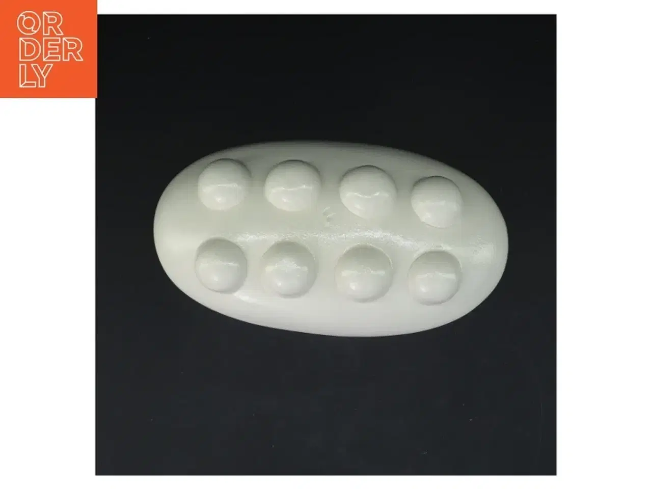 Billede 3 - Ovalt hvidt fad med dekorationshuller (str. 22,5 cm)