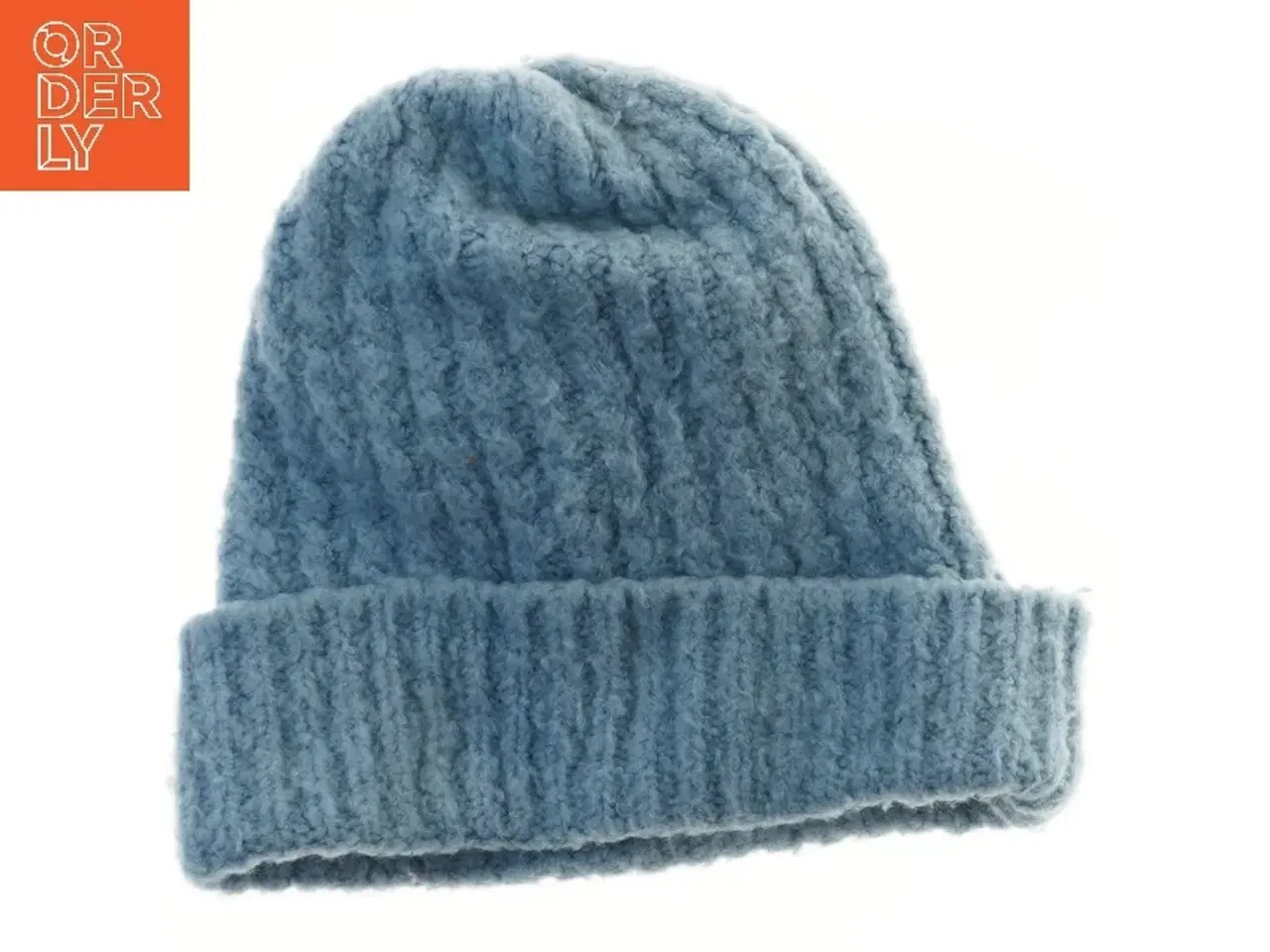 Billede 1 - Blå strikket hue fra Coop (str. Ø 23 cm)