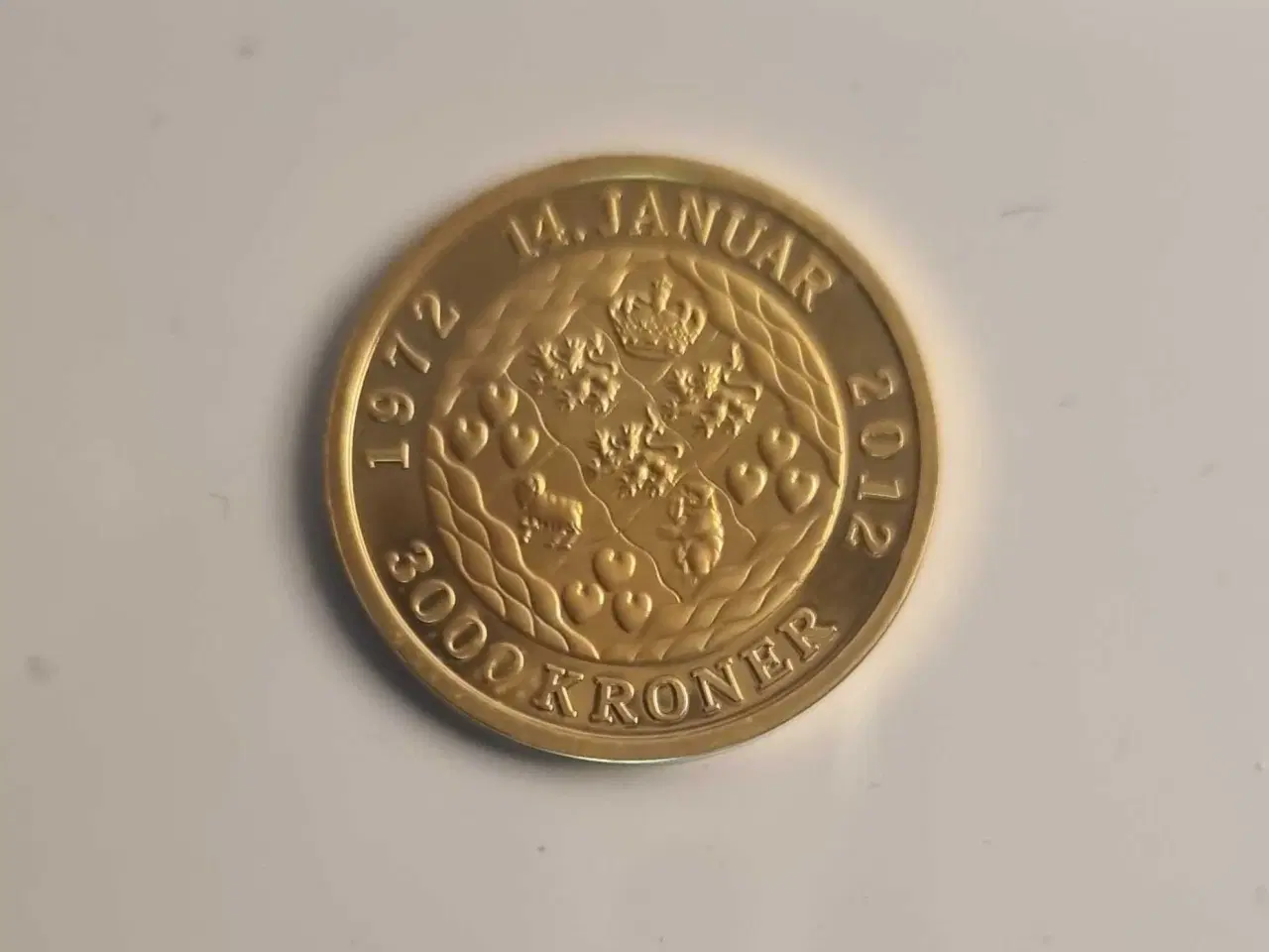 Billede 1 - Guldmønt 3000kr, Margrethe ll 