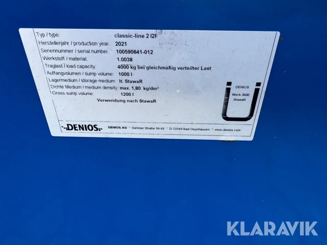 Billede 5 - Opsamlingskar Denios Classic-line 2 12f