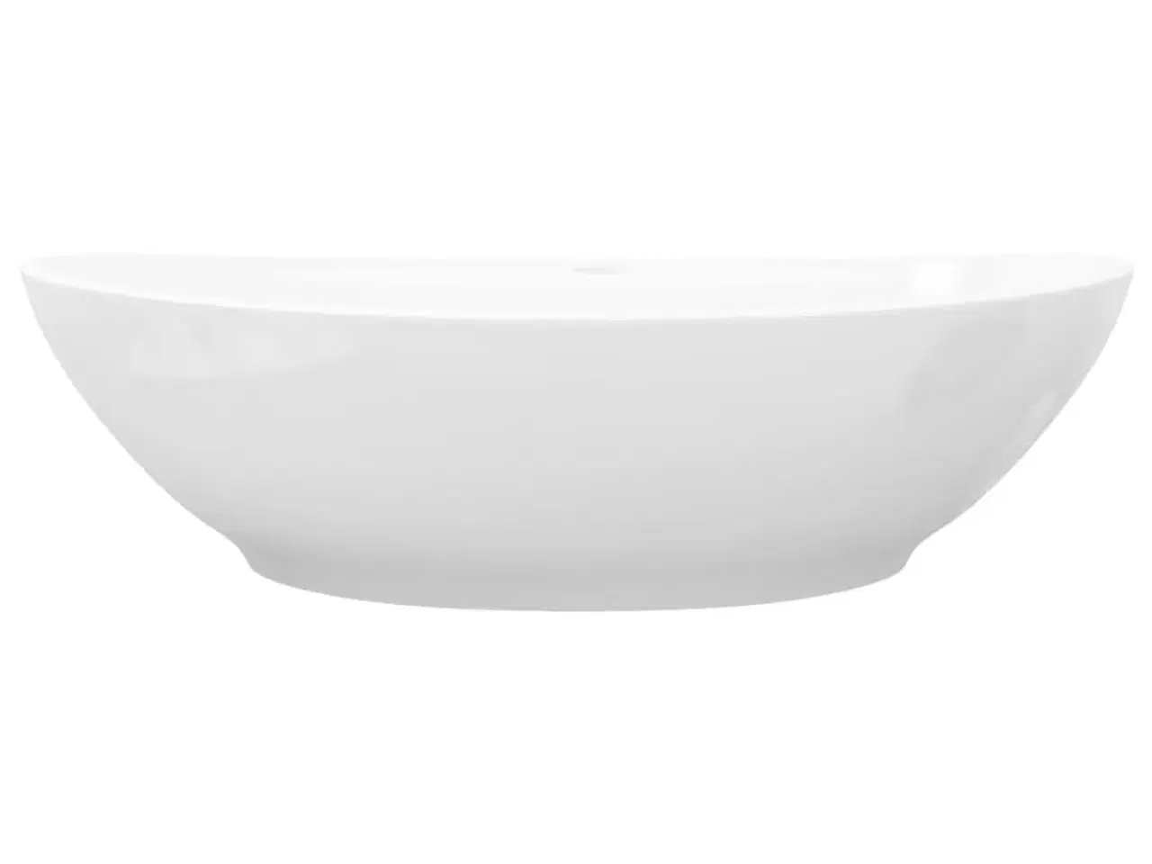 Billede 5 - Luksuriøs håndvask med overløbshul og afløbshul oval keramik