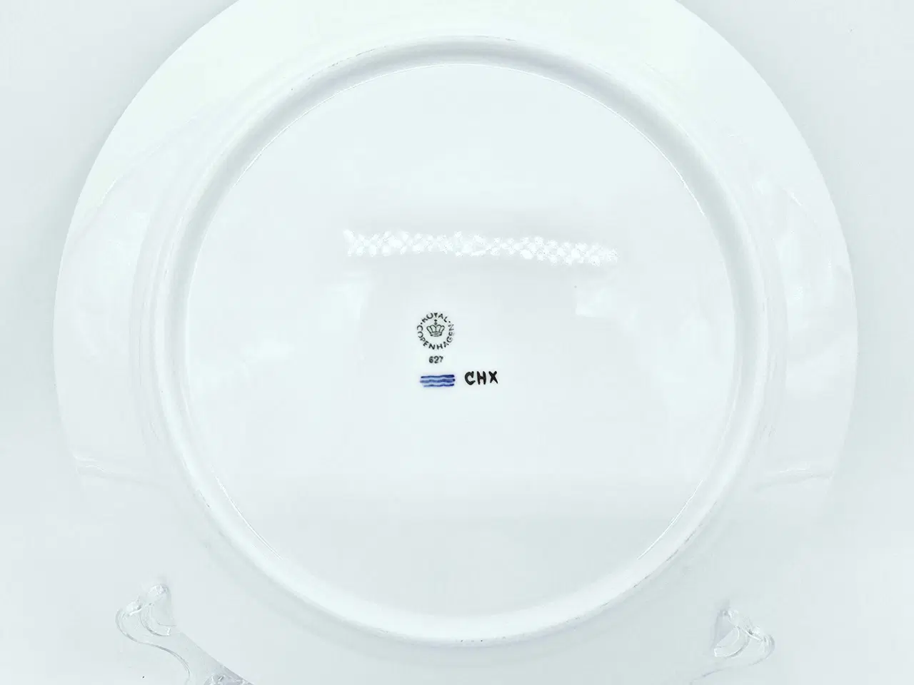 Billede 11 - Hvid Riflet Platin Middagstallerken Porcelæn 
