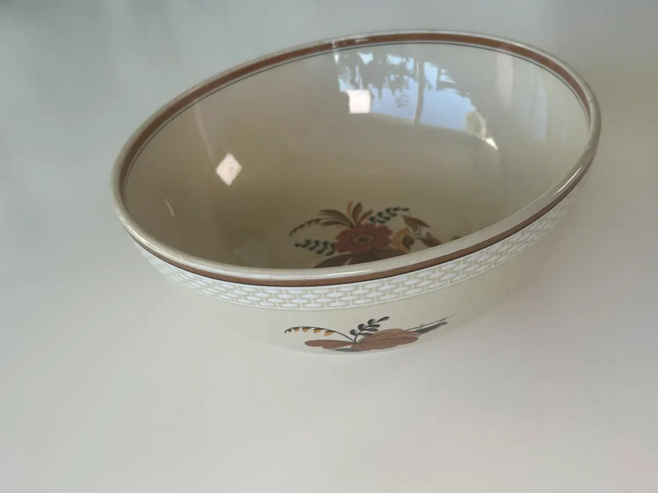 Billede 3 - Vintage Aluminia skål – dekoreret stentøj (model 2