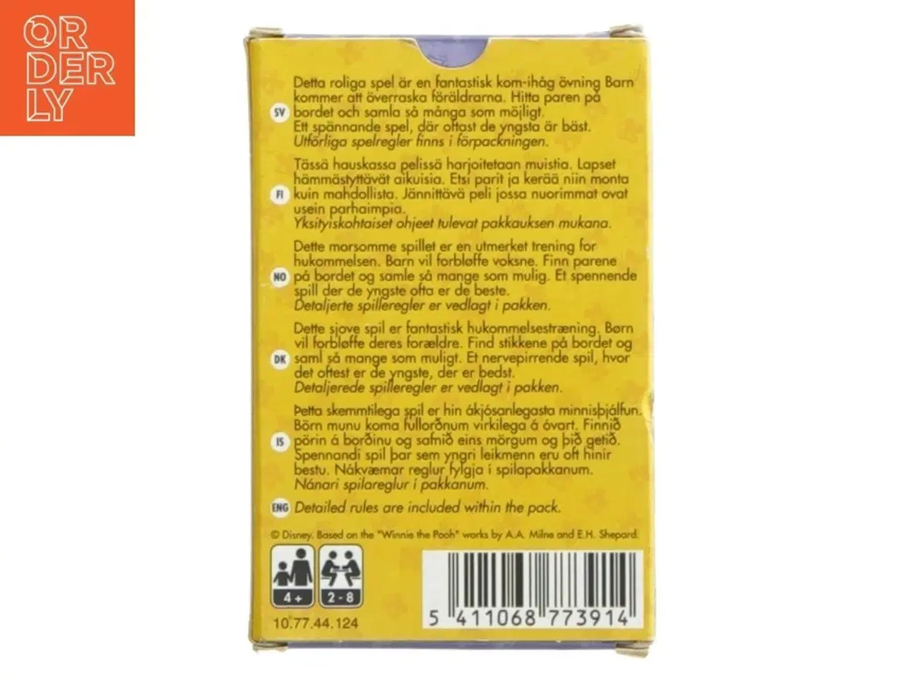 Billede 2 - Winnie the Pooh hukommelsesspil fra Disney (str. 6,5x6,5 cm)