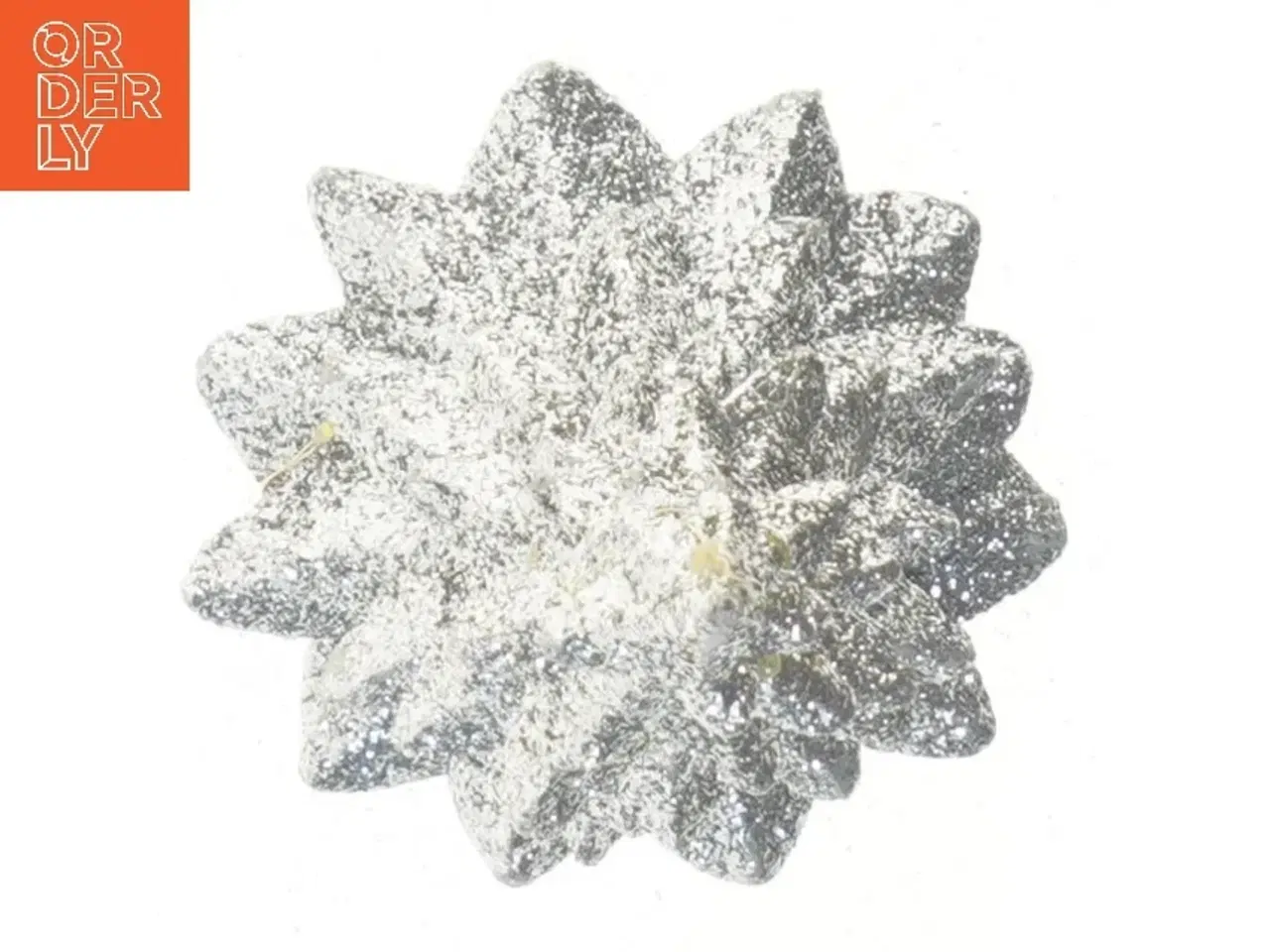 Billede 3 - Sølvglimmer juletræ med lys (str. 25 cm)