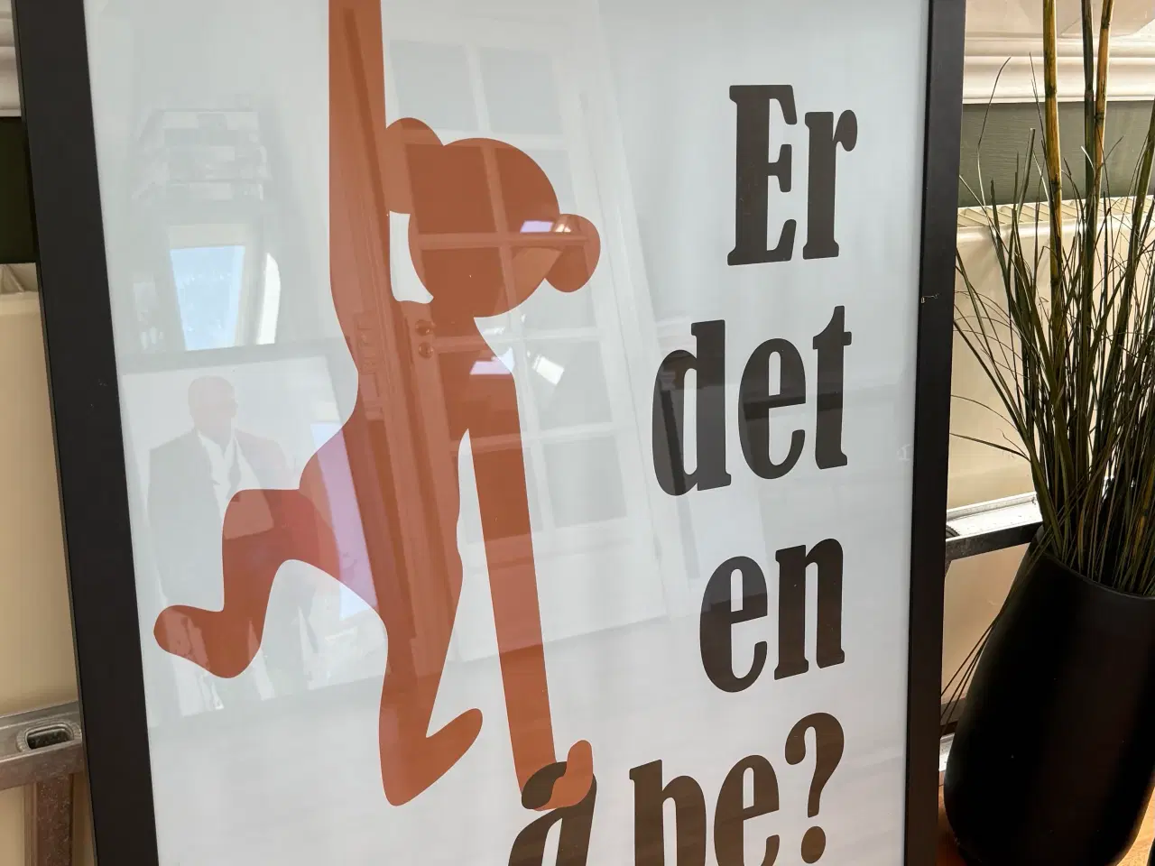 Billede 1 - Er det en abe? citatplakat i ramme