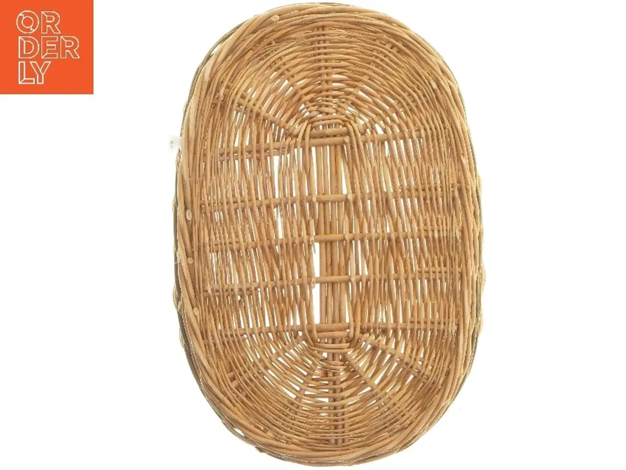 Billede 3 - Flettet oval kurv (str. 40x20x26 cm)