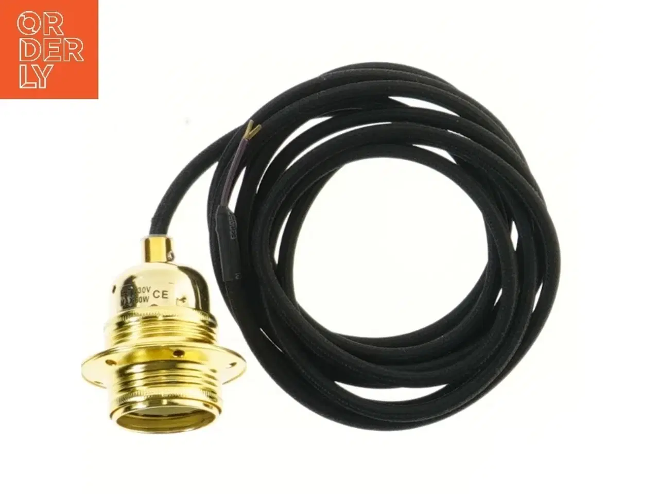 Billede 1 - Messing fatning med ledning fra Socket De Lux (str. Ø 4 cm)