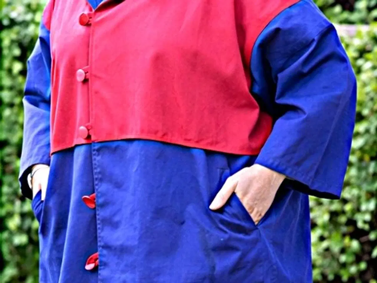 Billede 6 - Lilla og pink oversize frakke med god plads