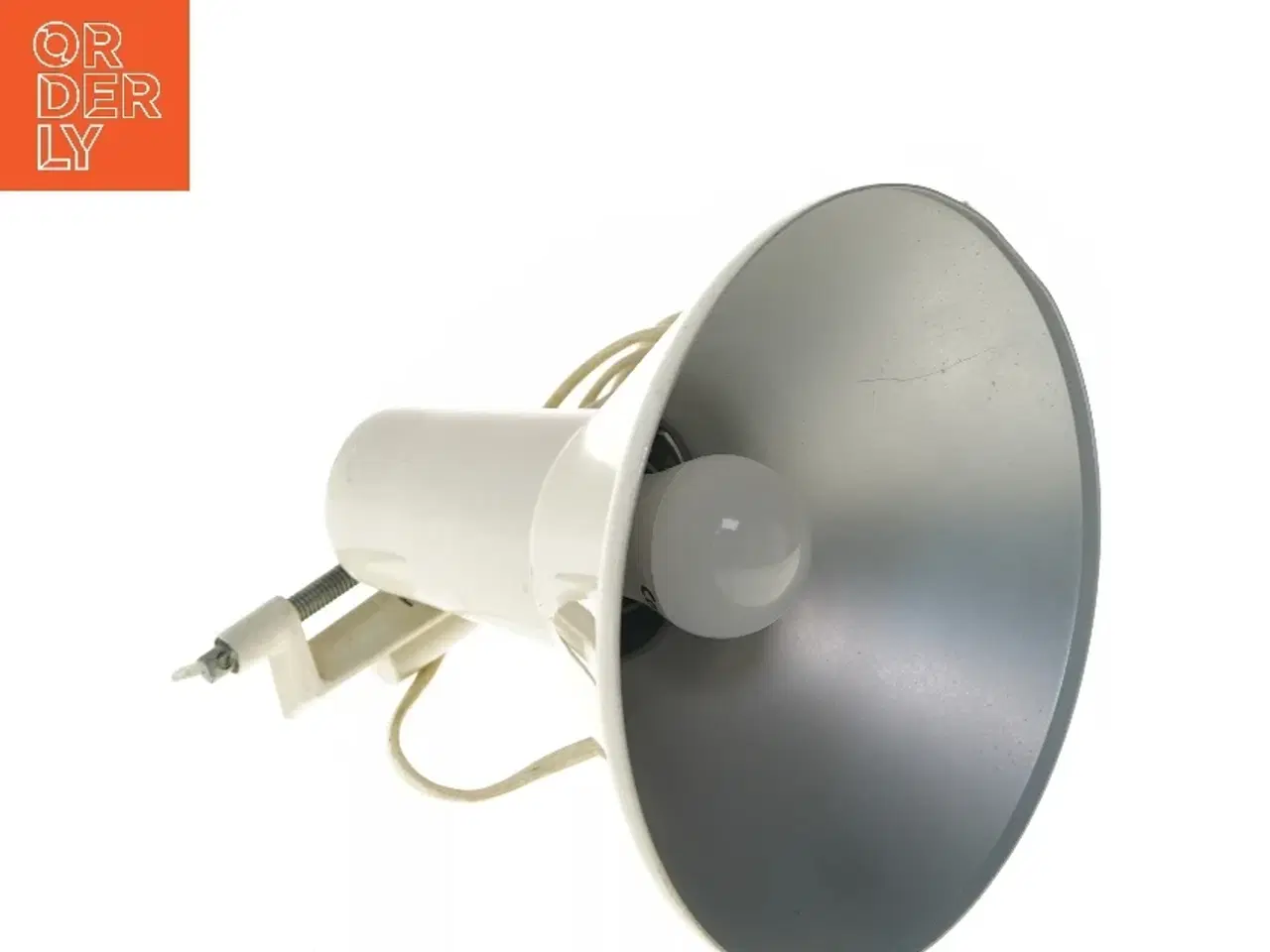 Billede 2 - Hvid retro bordlampe (str. 60 cm)