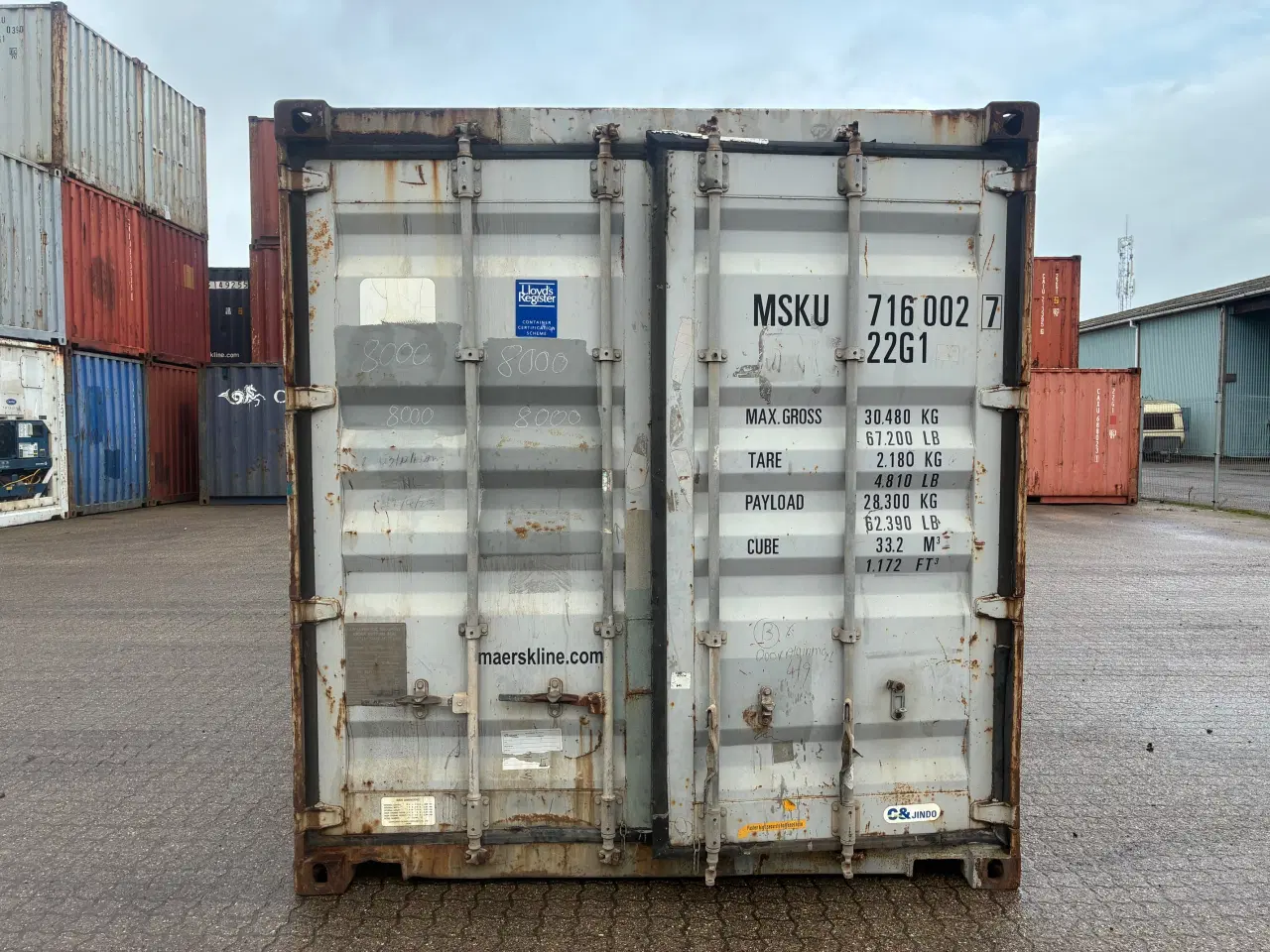 Billede 1 - 20 fods Container- ID: MSKU 716002-7