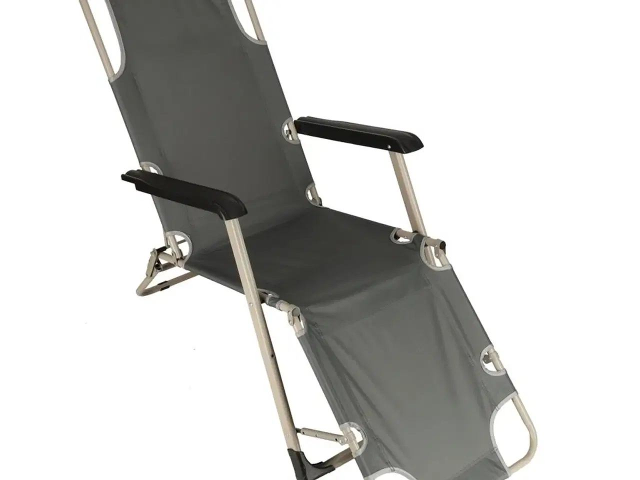 Billede 11 - Sammenklappelig have- og strandstol med pude – grå