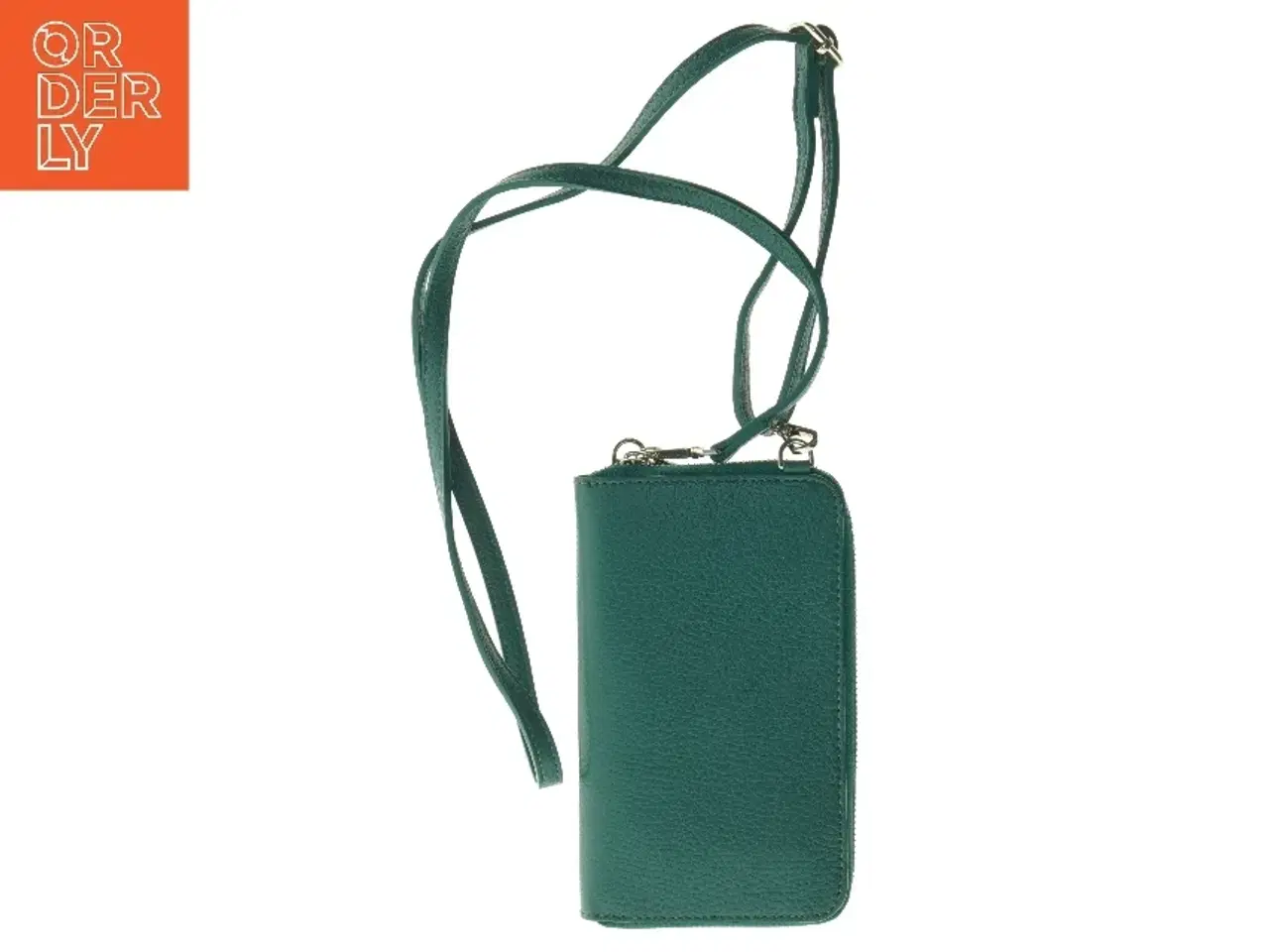 Billede 1 - Grøn telefonpung med rem (str. 20 x 12 cm)