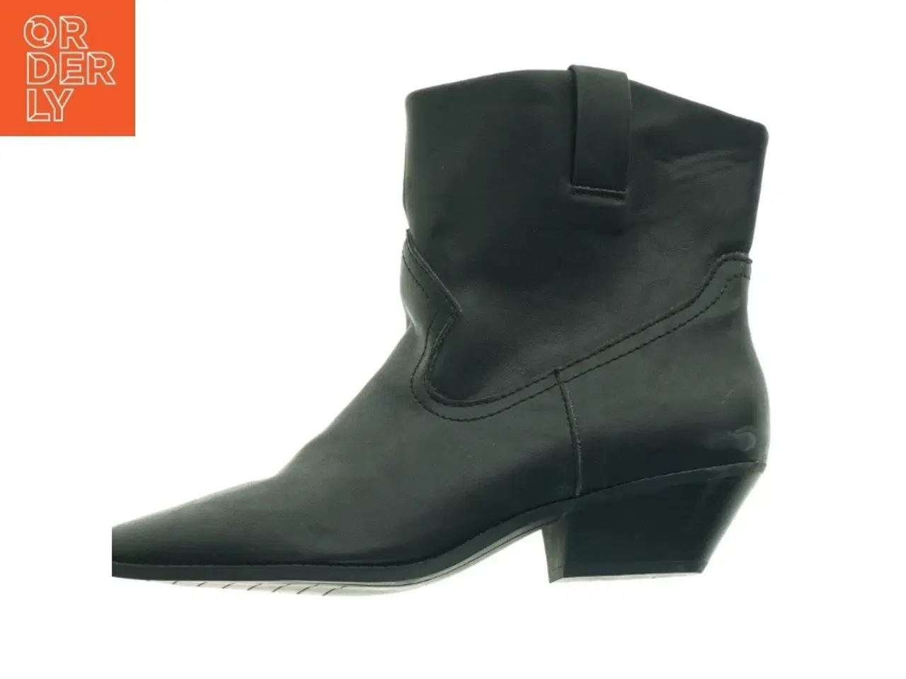 Billede 1 - Sorte læder ankelstøvler fra Pullbear Collection (str. 39)