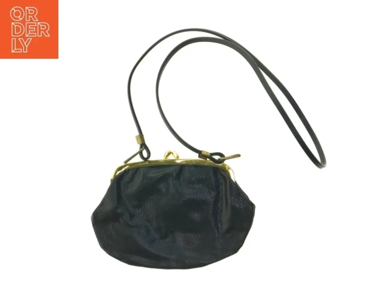 Billede 1 - Sort dametaske med guldspænde (str. 20x14 cm)