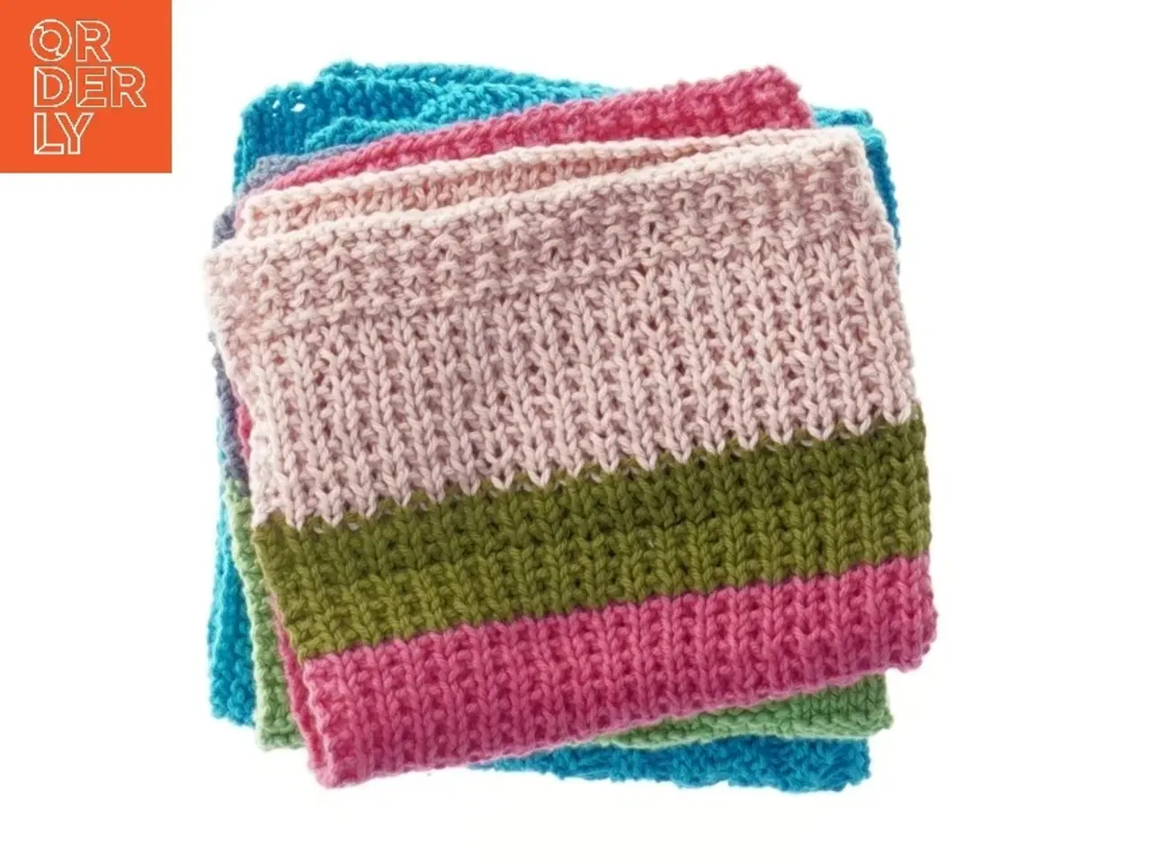 Billede 3 - Håndlavede strikkede klude (str. 27x27 cm)