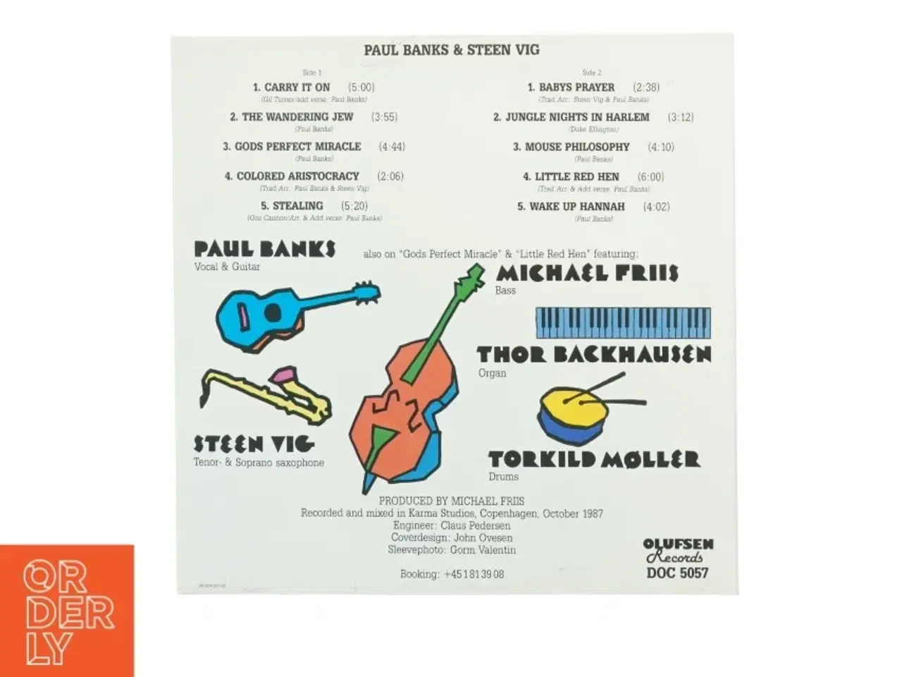 Billede 3 - Vinylplade af Paul Banks & Steen Vig (str. 31 x 31 cm)